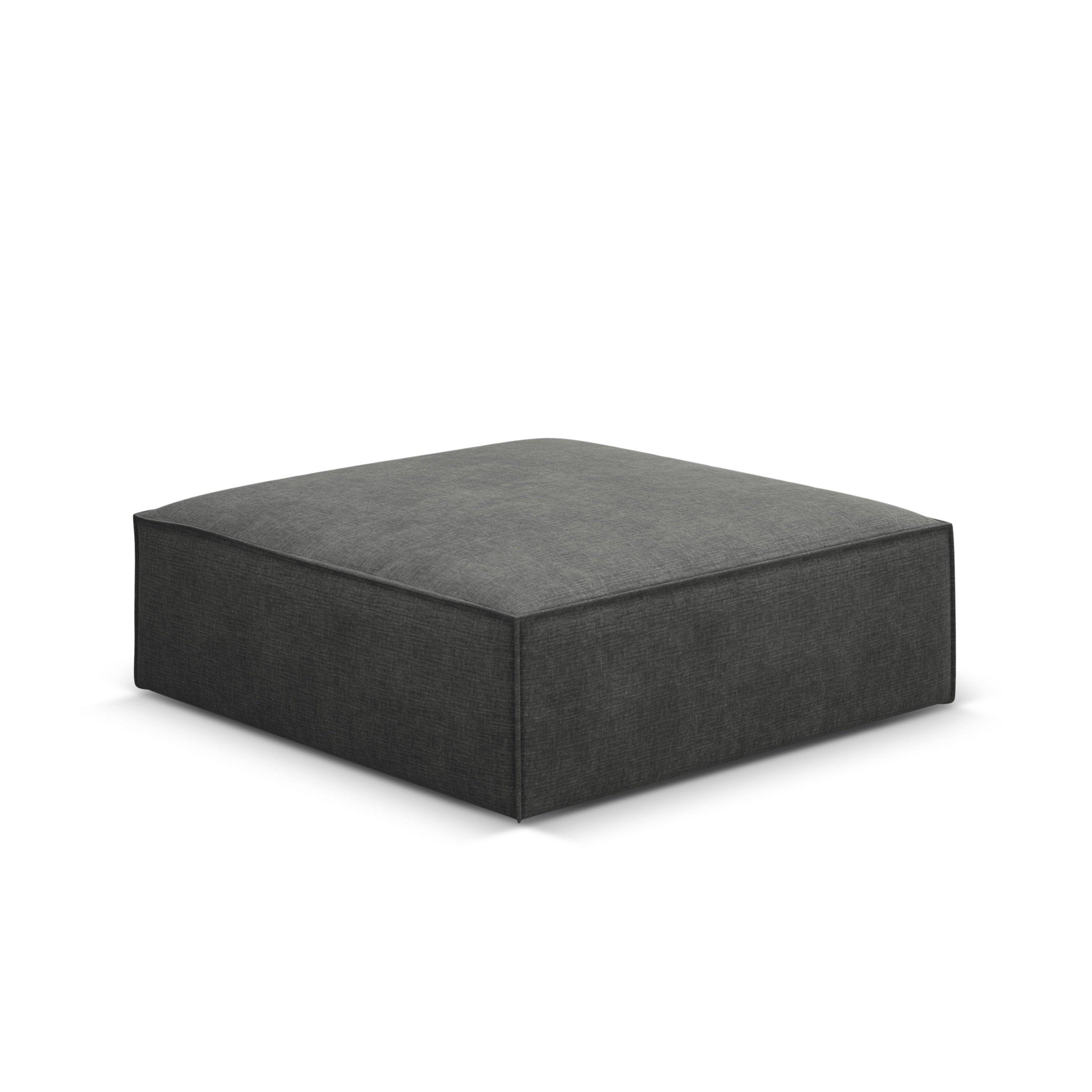 Puf w tkaninie szenilowej VANDA ciemnoszary Mazzini Sofas Eye on Design