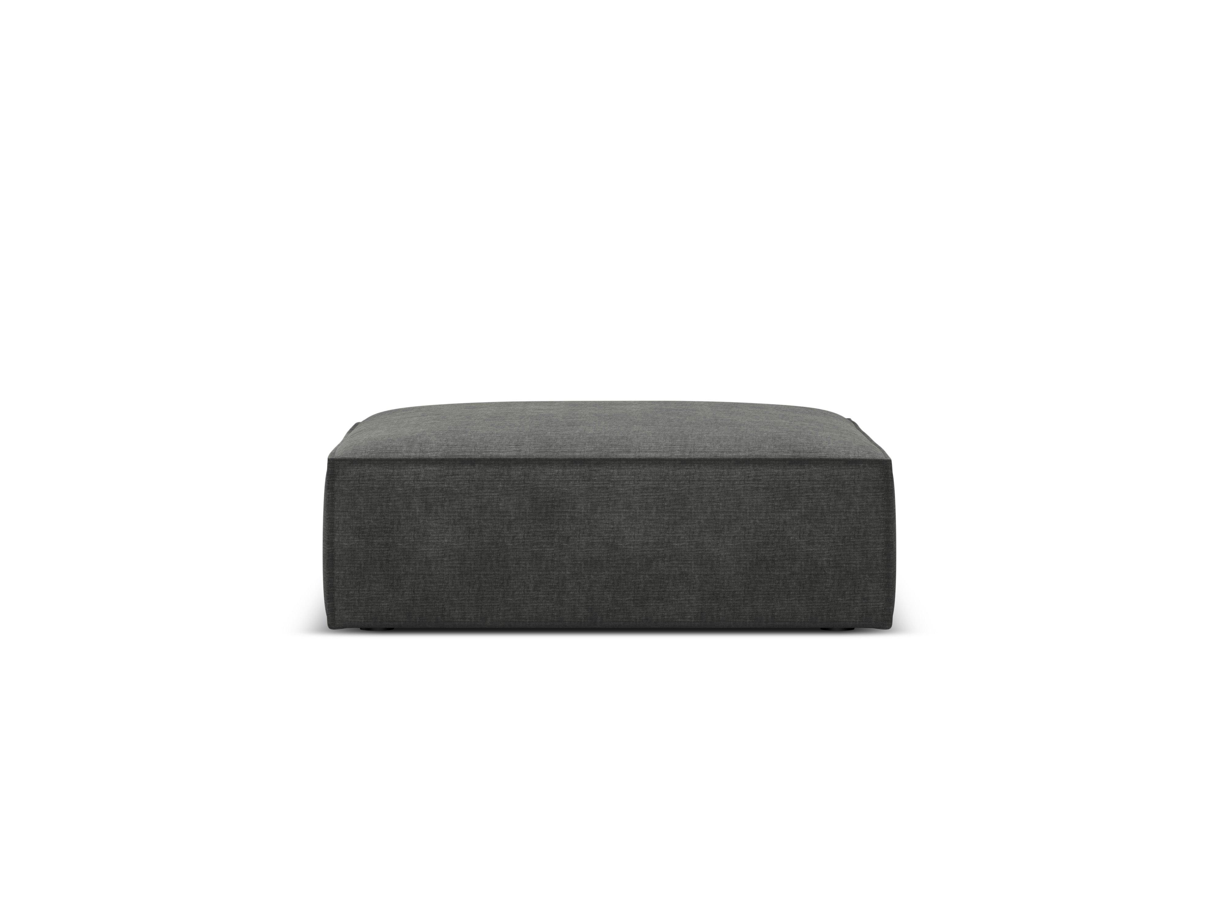 Puf w tkaninie szenilowej VANDA ciemnoszary Mazzini Sofas Eye on Design