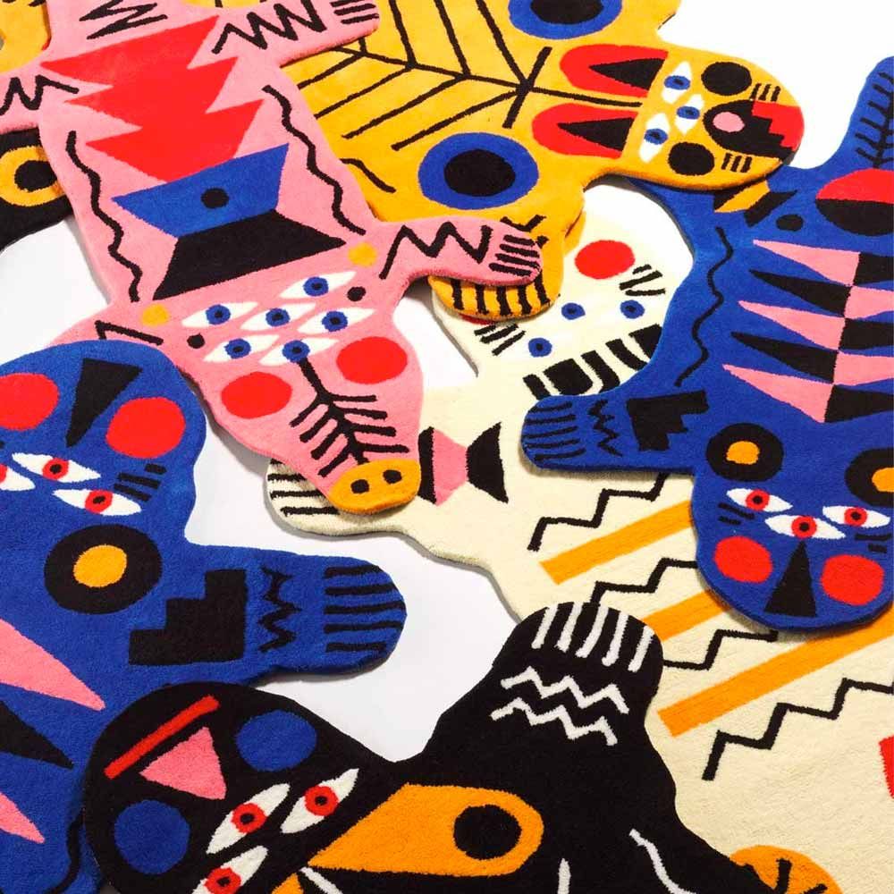 Decorative rug GORILLO black