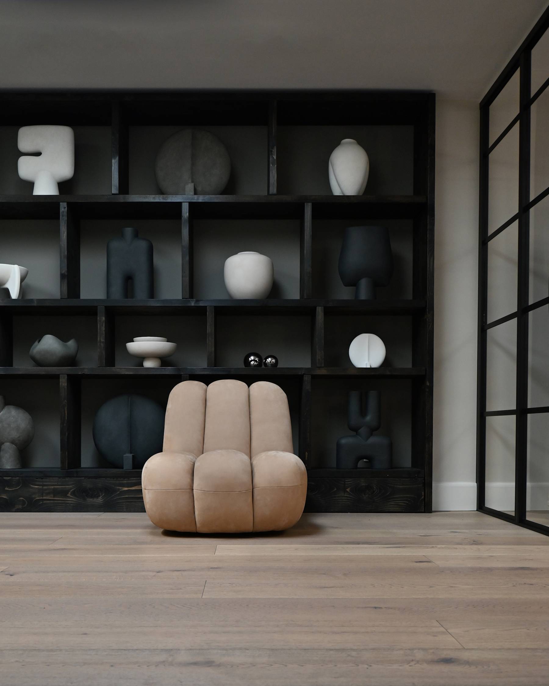 TOE Armchair Beige Nubuck Leather