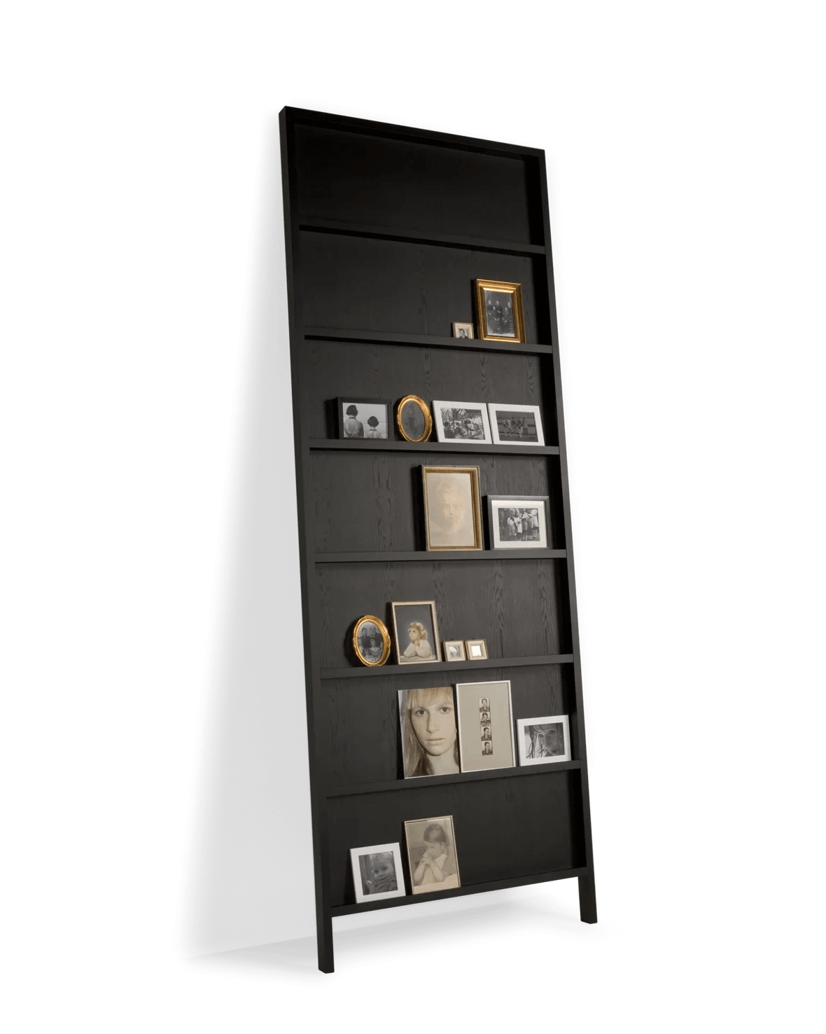 Regał OBLIQUE lity dąb czarny Moooi Eye on Design