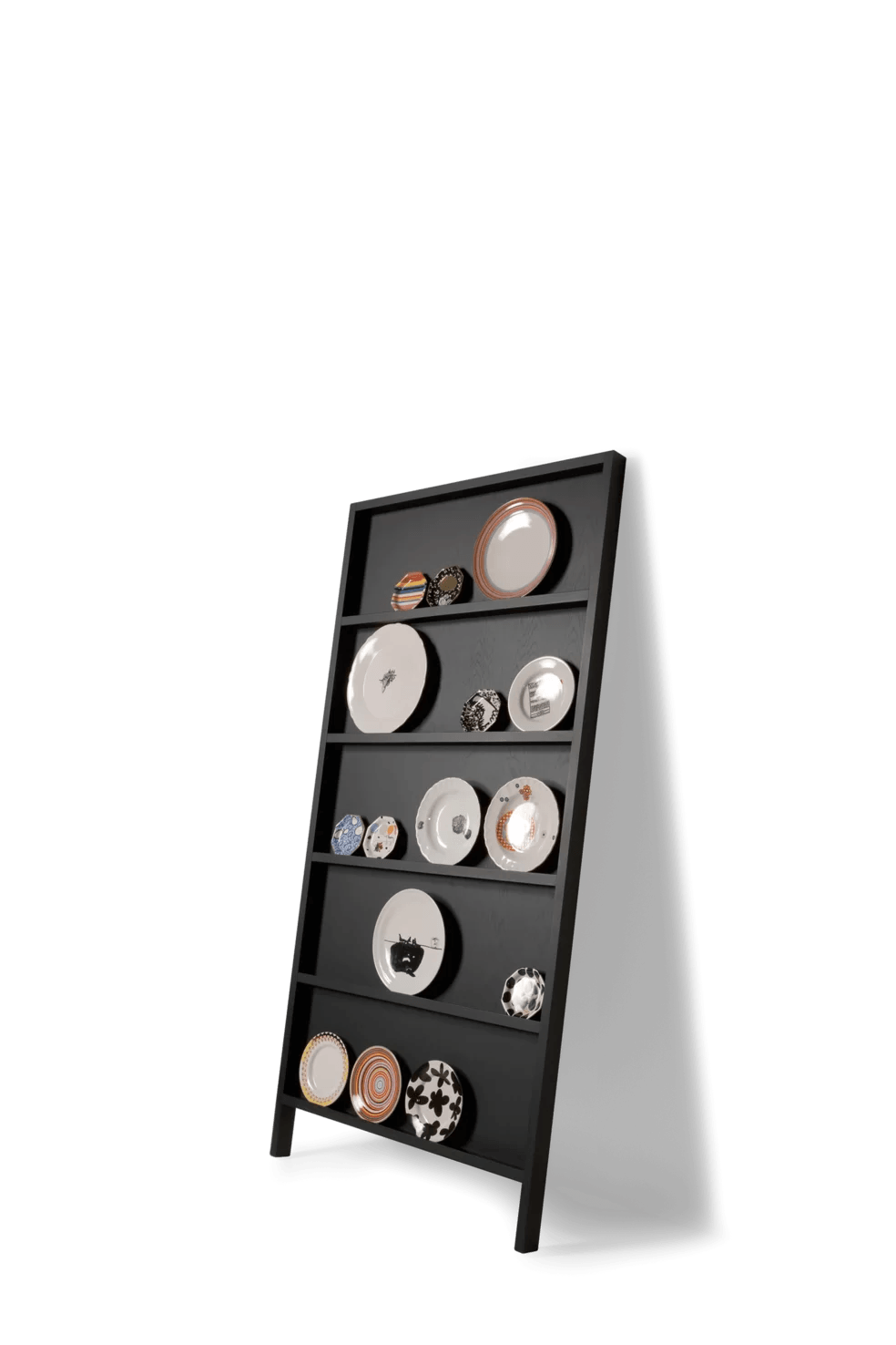 Regał OBLIQUE lity dąb czarny Moooi Eye on Design