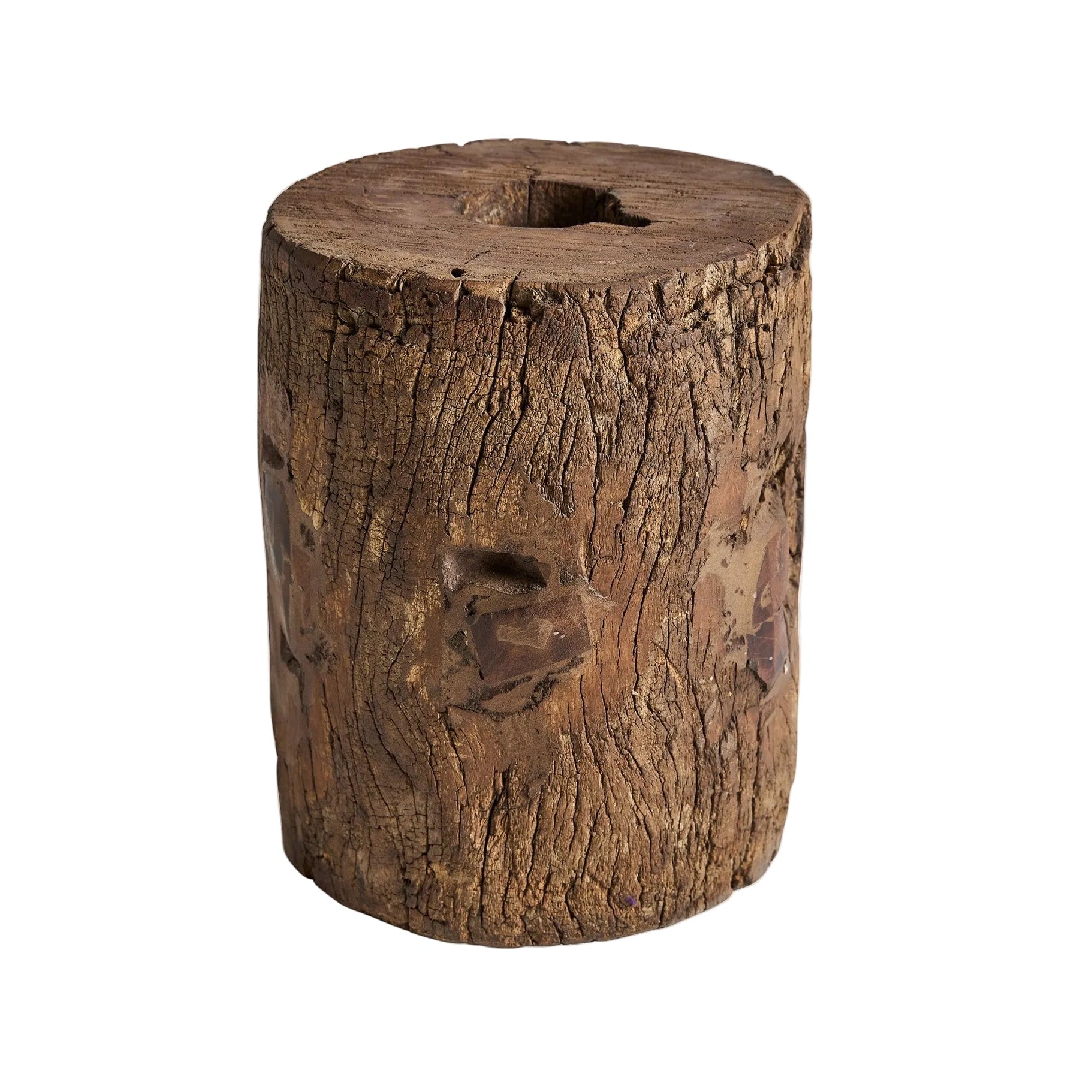 Bočný stolík KRAJ z patinovaného mangového dreva