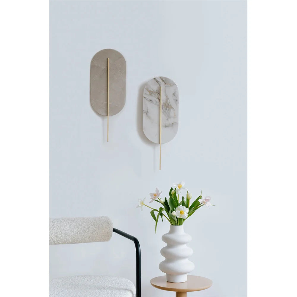 Nástenné svietidlo ROKKE STONE zelený kameň z kremenca