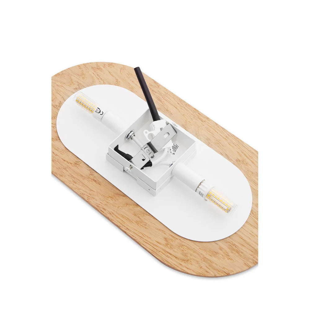 Nástenné svietidlo ROKKE WOOD drevené