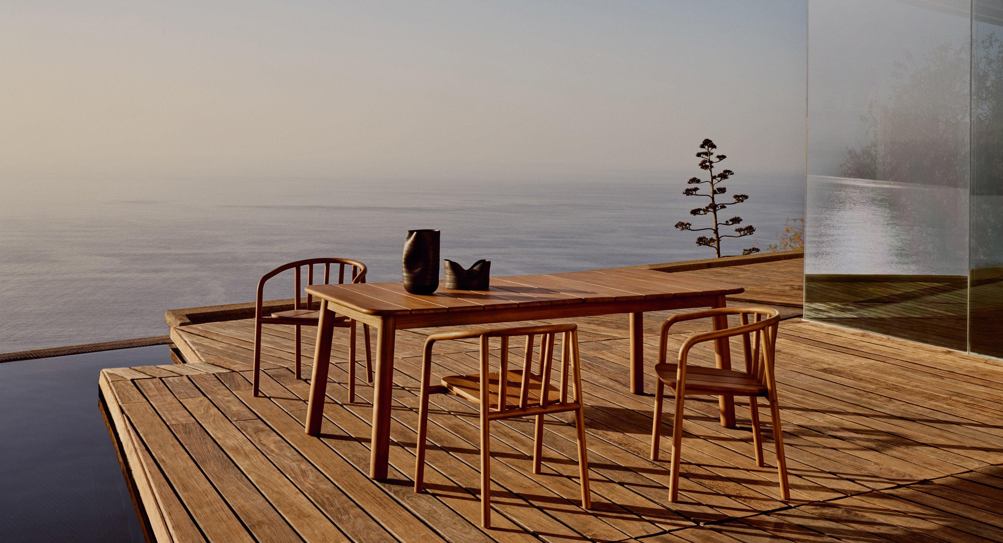 Rozkładany stół ogrodowy TURQUETA drewno tekowe La Forma Eye on Design