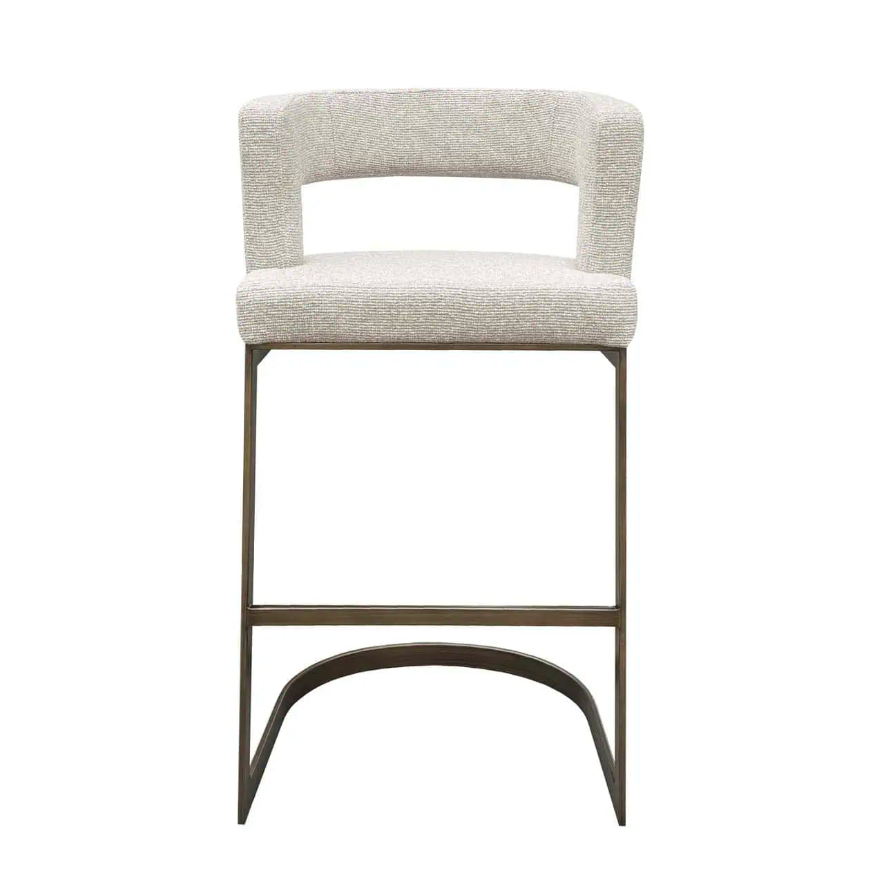 Barová stolička ELLIS béžová s antickým zlatom