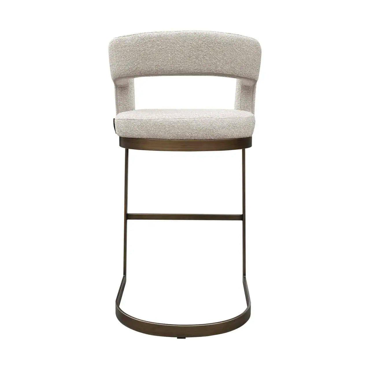 Barová stolička ELLIS béžová s antickým zlatom