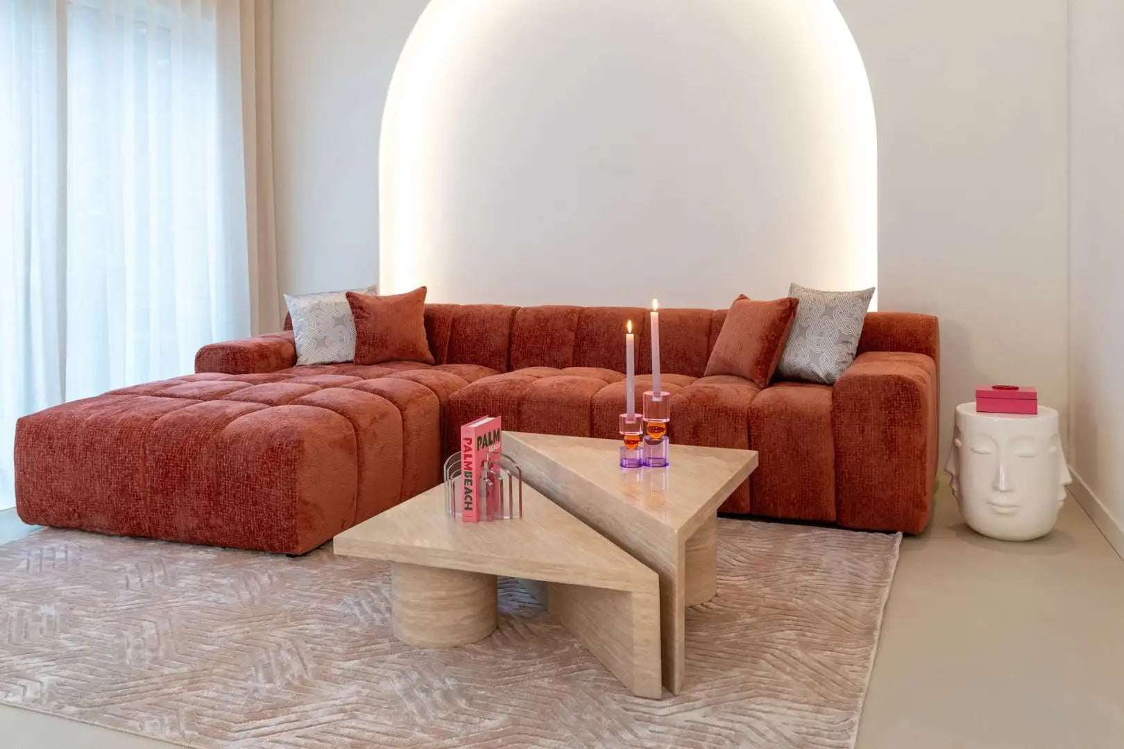 CHRISTY gold side table