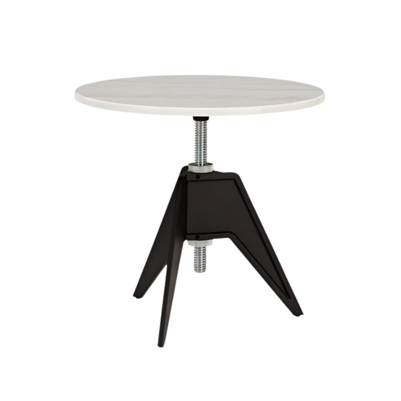 Bočný stolík SCREW biely mramor