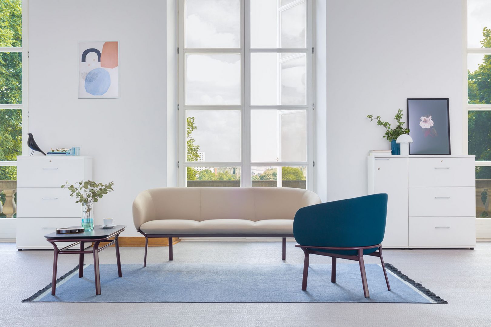 Stolik GRACE fornir s kovovou základňou