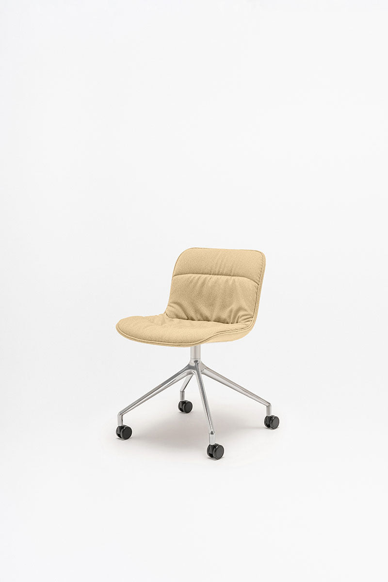 Krzesło obrotowe BALTIC 2 SOFT DUO aluminium polerowane – .mdd