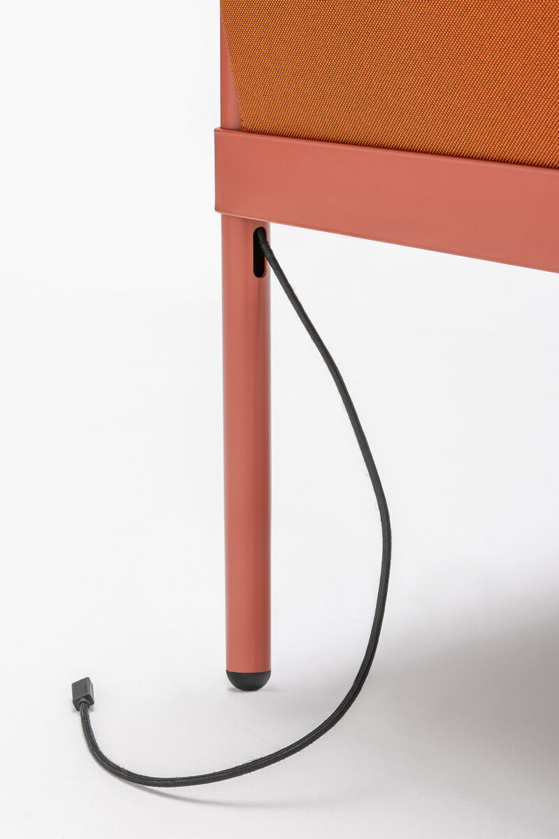 2-seater Sofa low upholstered stilt