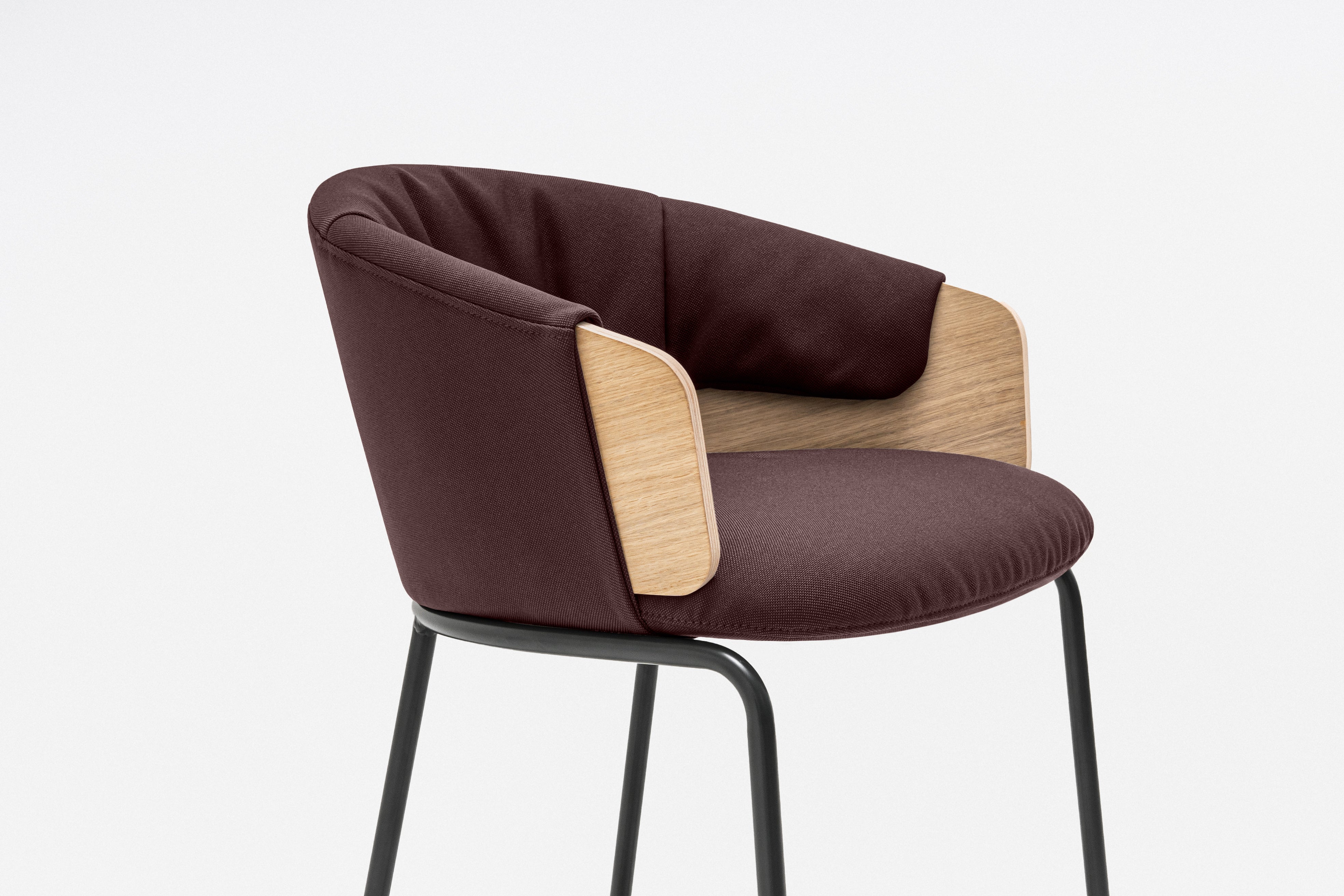 Barová stolička COLLAR s kovovou základňou