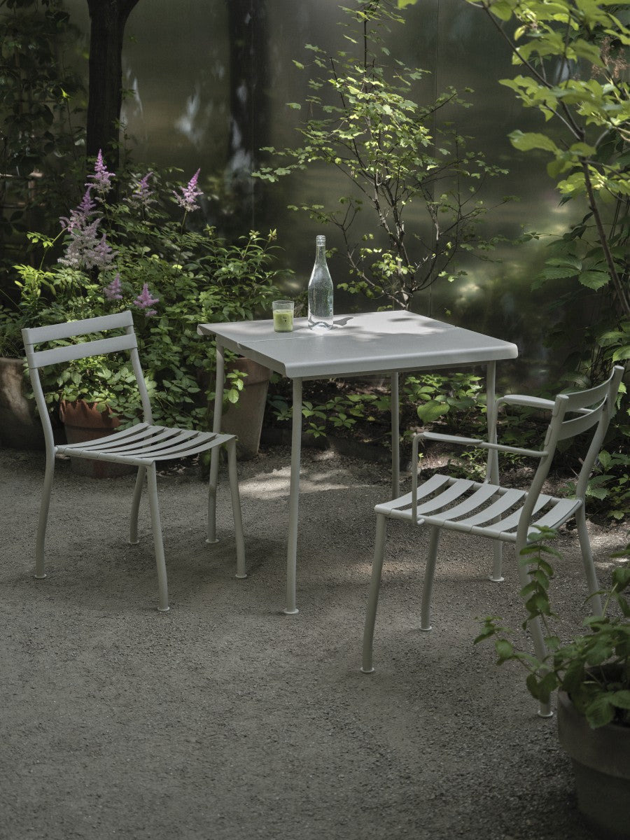 Galvanized steel square table