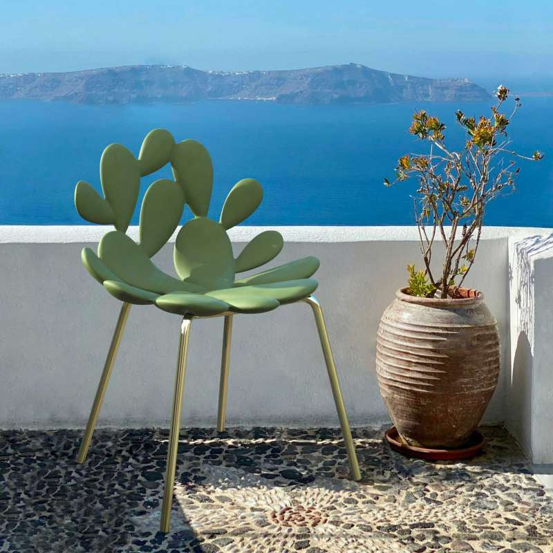 Light pink garden stool FILICUDI