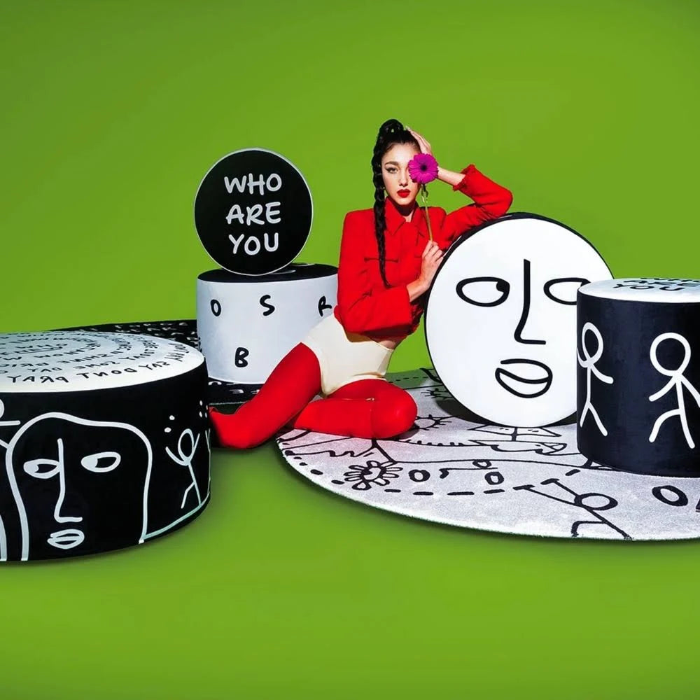 Obojstranný vankúš ENERGETIC EXPRESSIONS biely s čiernym