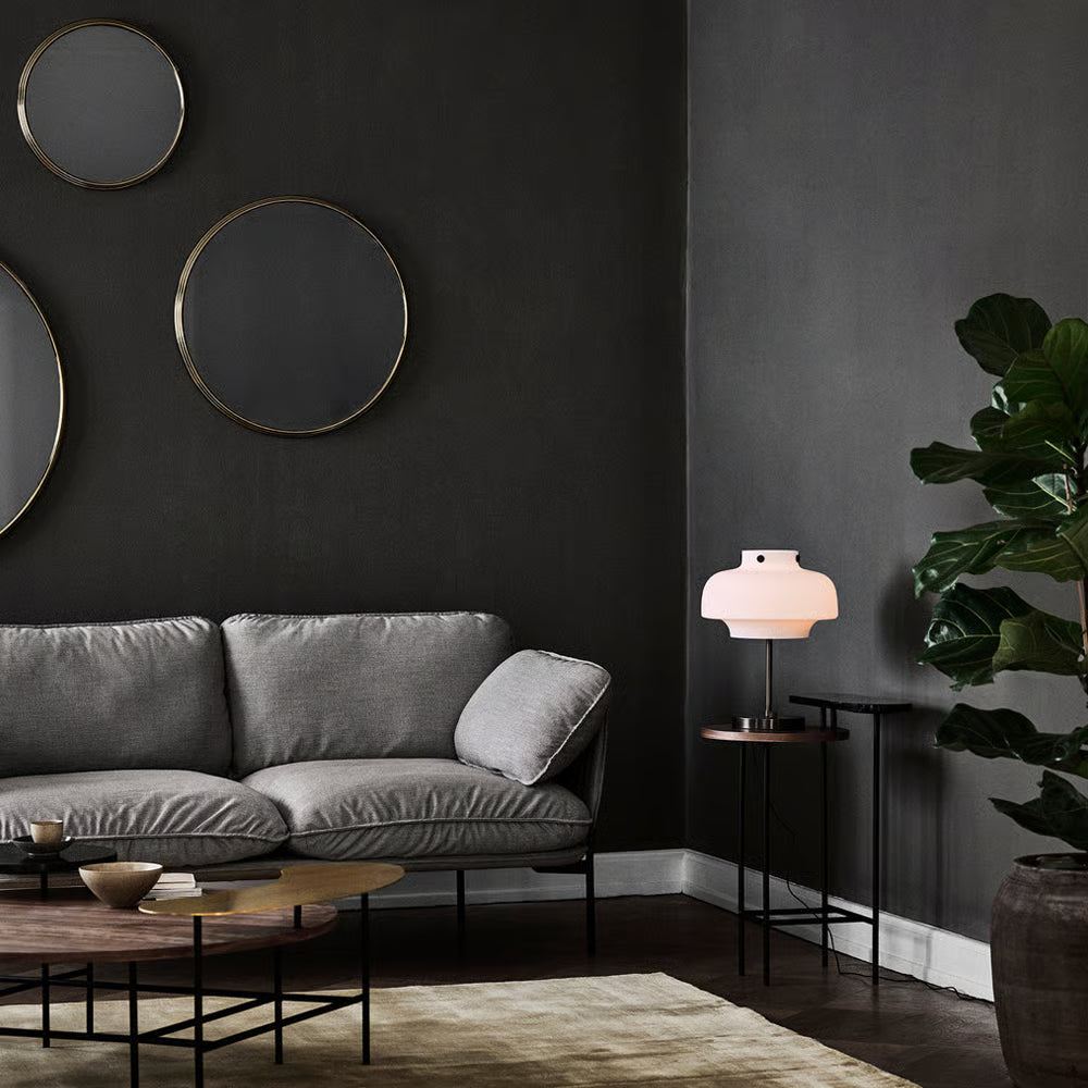 Okrúhle nástenné zrkadlo SILLON s mosadzným rámom