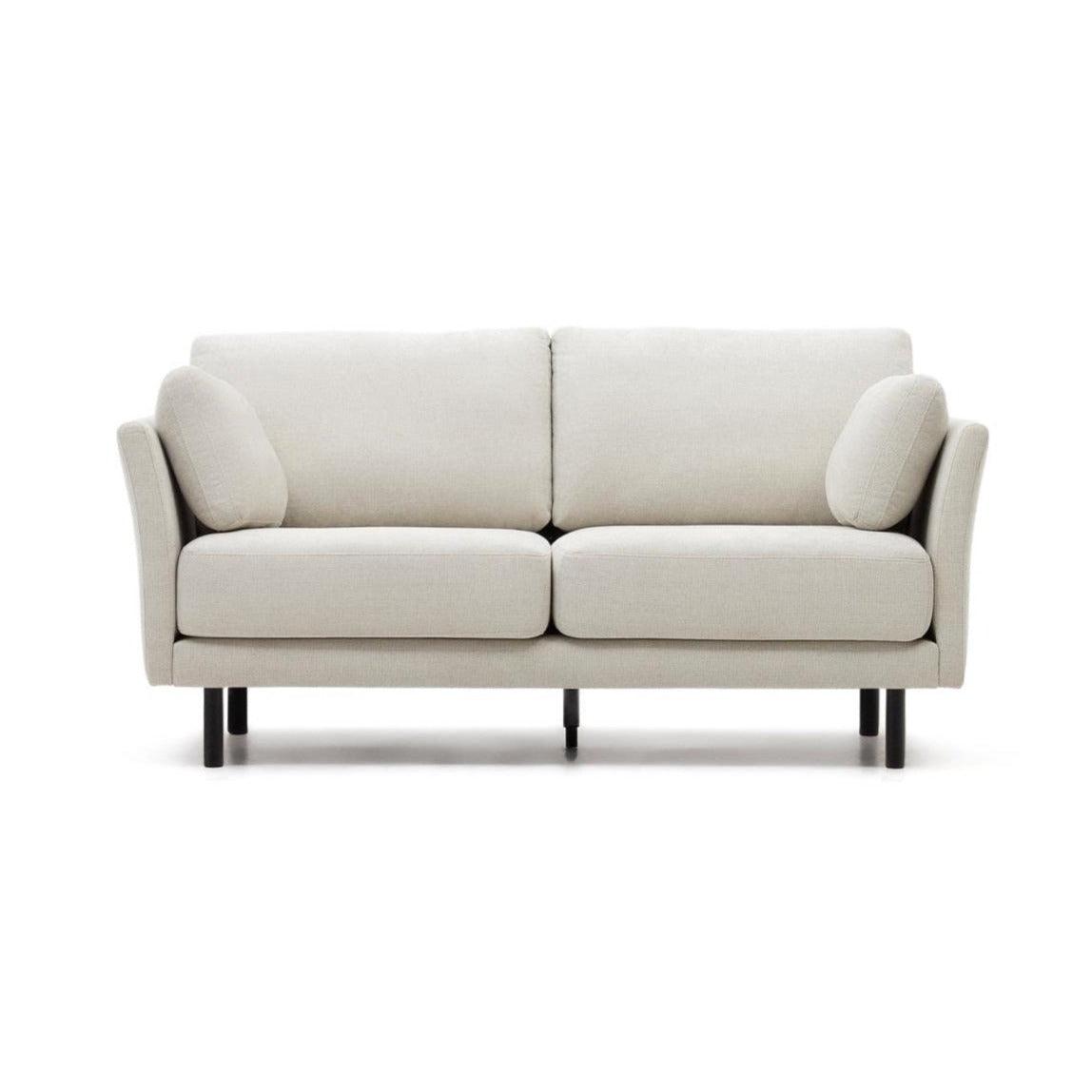 Sofa 2-osobowa GILMA perłowy z czarną podstawą La Forma Eye on Design