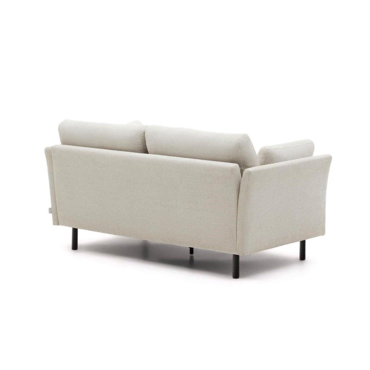 Sofa 2-osobowa GILMA perłowy z czarną podstawą La Forma Eye on Design