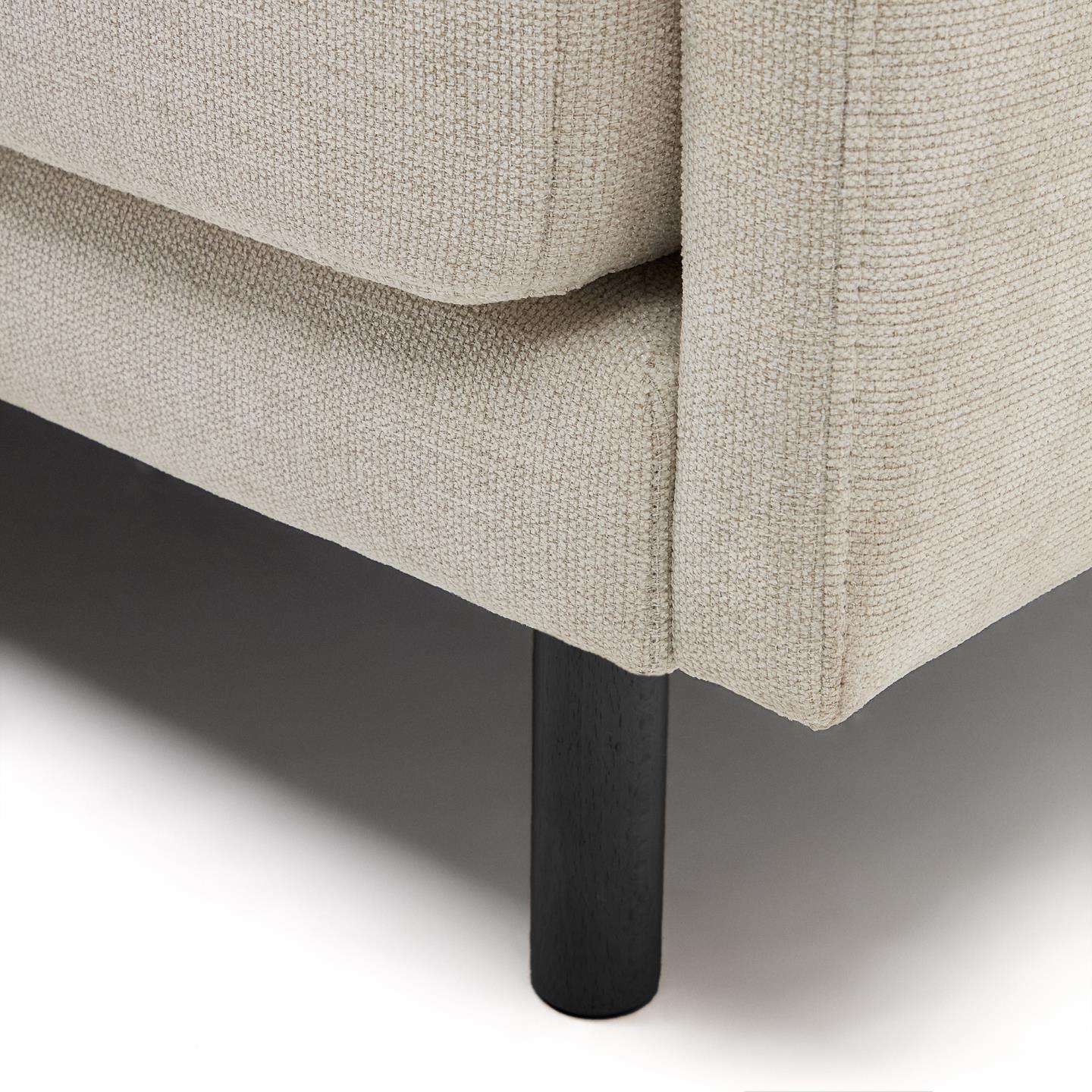 Sofa 2-osobowa GILMA perłowy z czarną podstawą La Forma Eye on Design