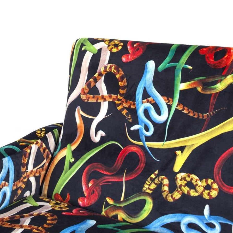 Sofa 2-osobowa SNAKES czarny Seletti Eye on Design