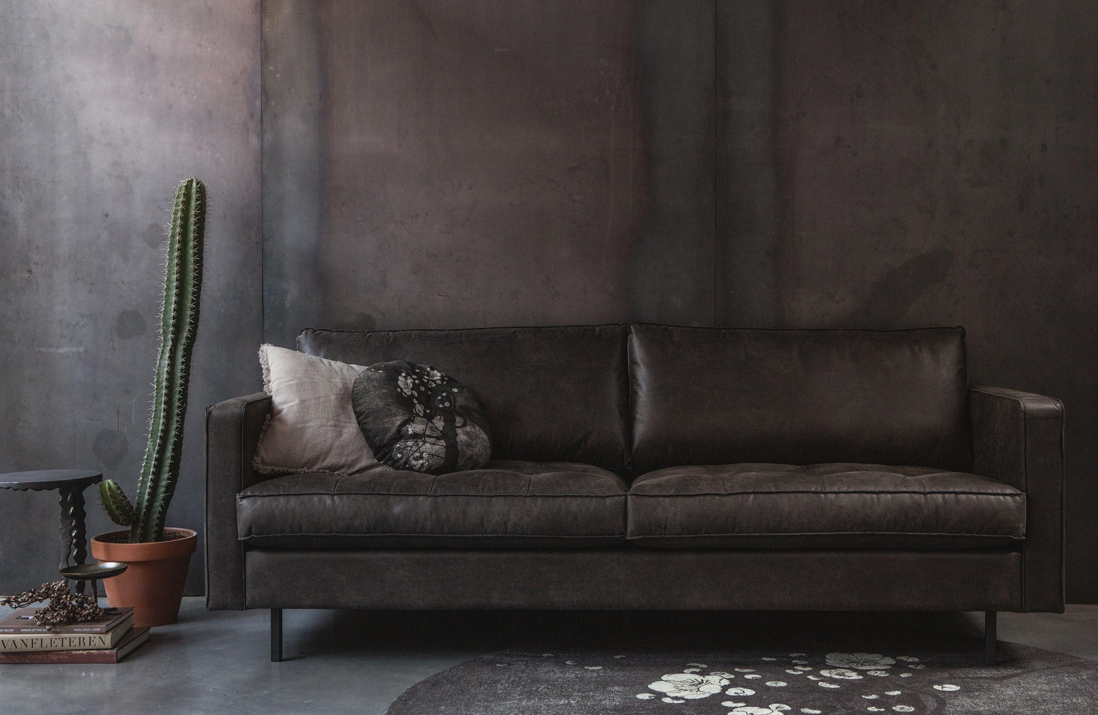 Sofa 2,5-osobowa skórzana RODEO CLASSIC czarny Be Pure Eye on Design