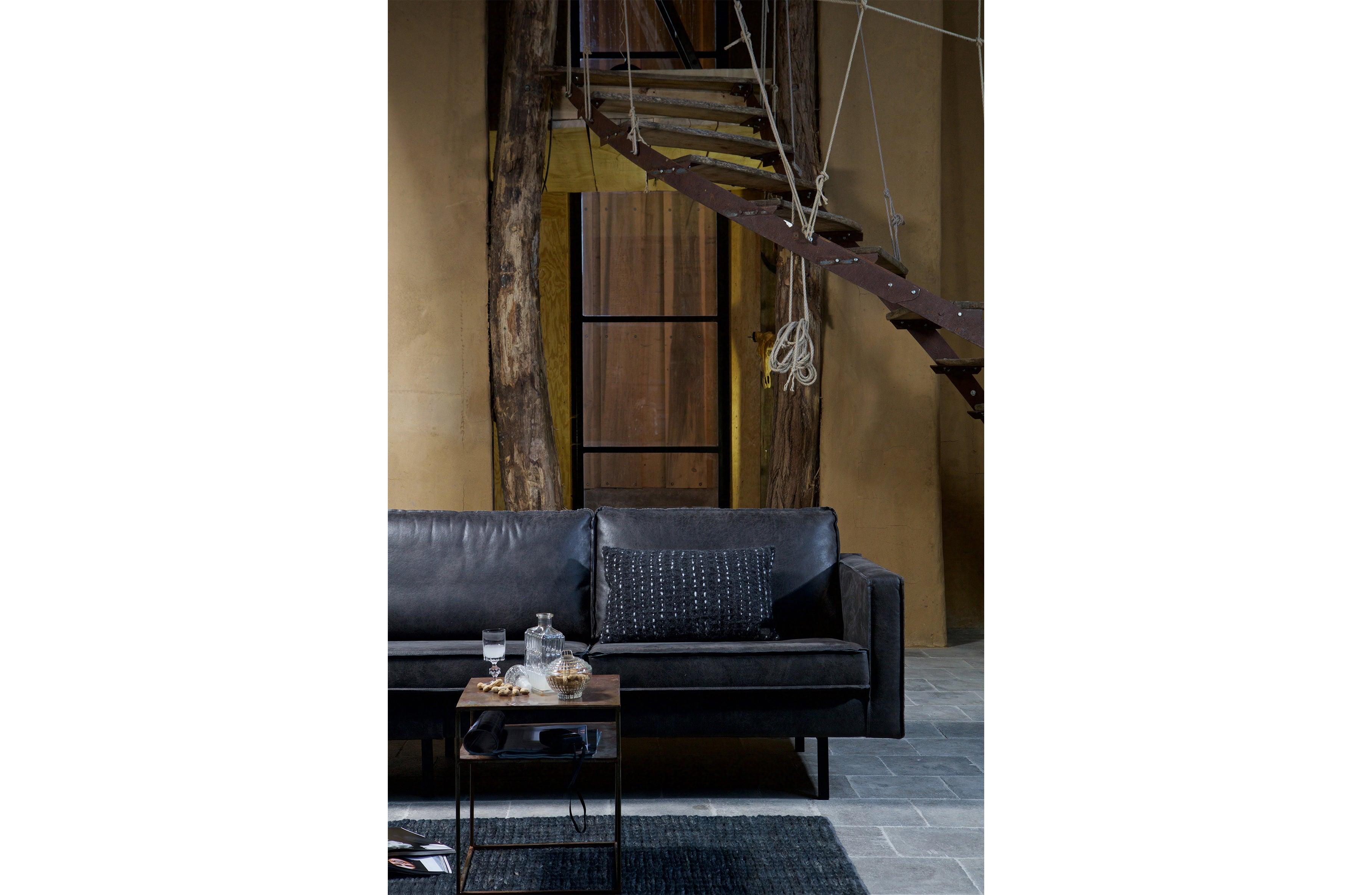 Sofa 2,5-osobowa skórzana RODEO czarny Be Pure Eye on Design