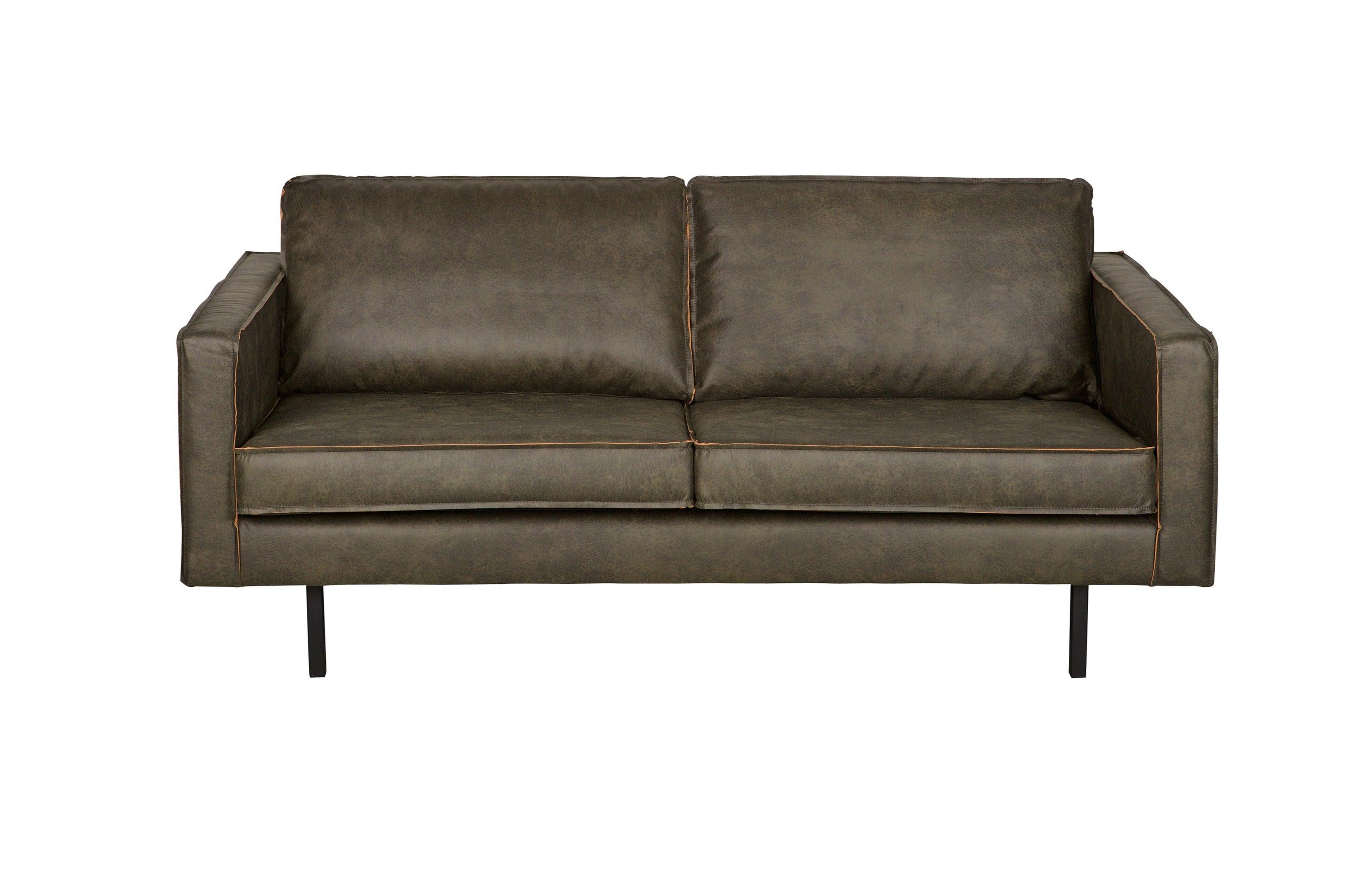 Sofa 2,5-osobowa skórzana RODEO wojskowa zieleń Be Pure Eye on Design