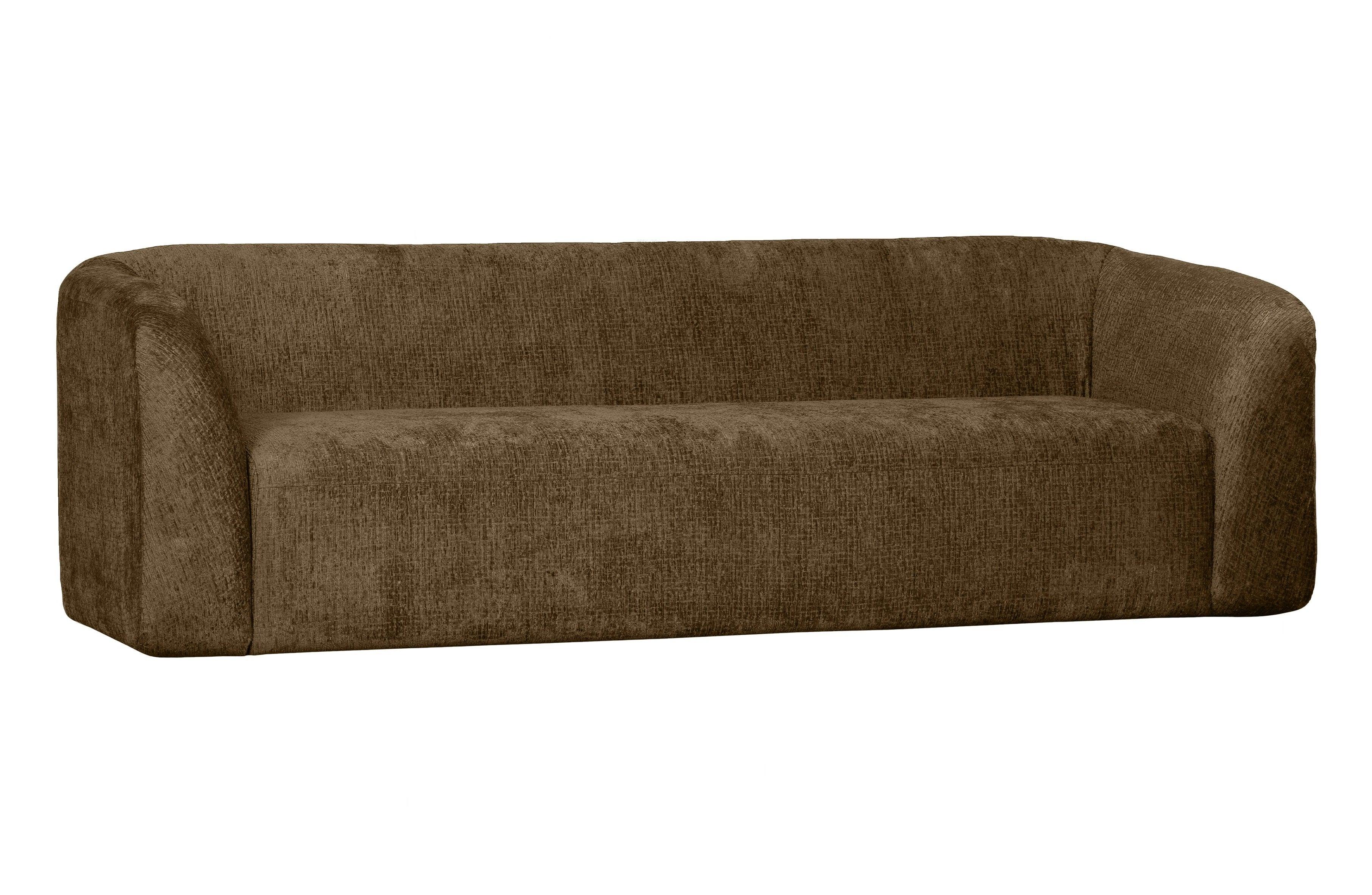 Sofa 3-osobowa aksamitna SLOPING brązowy Be Pure Eye on Design