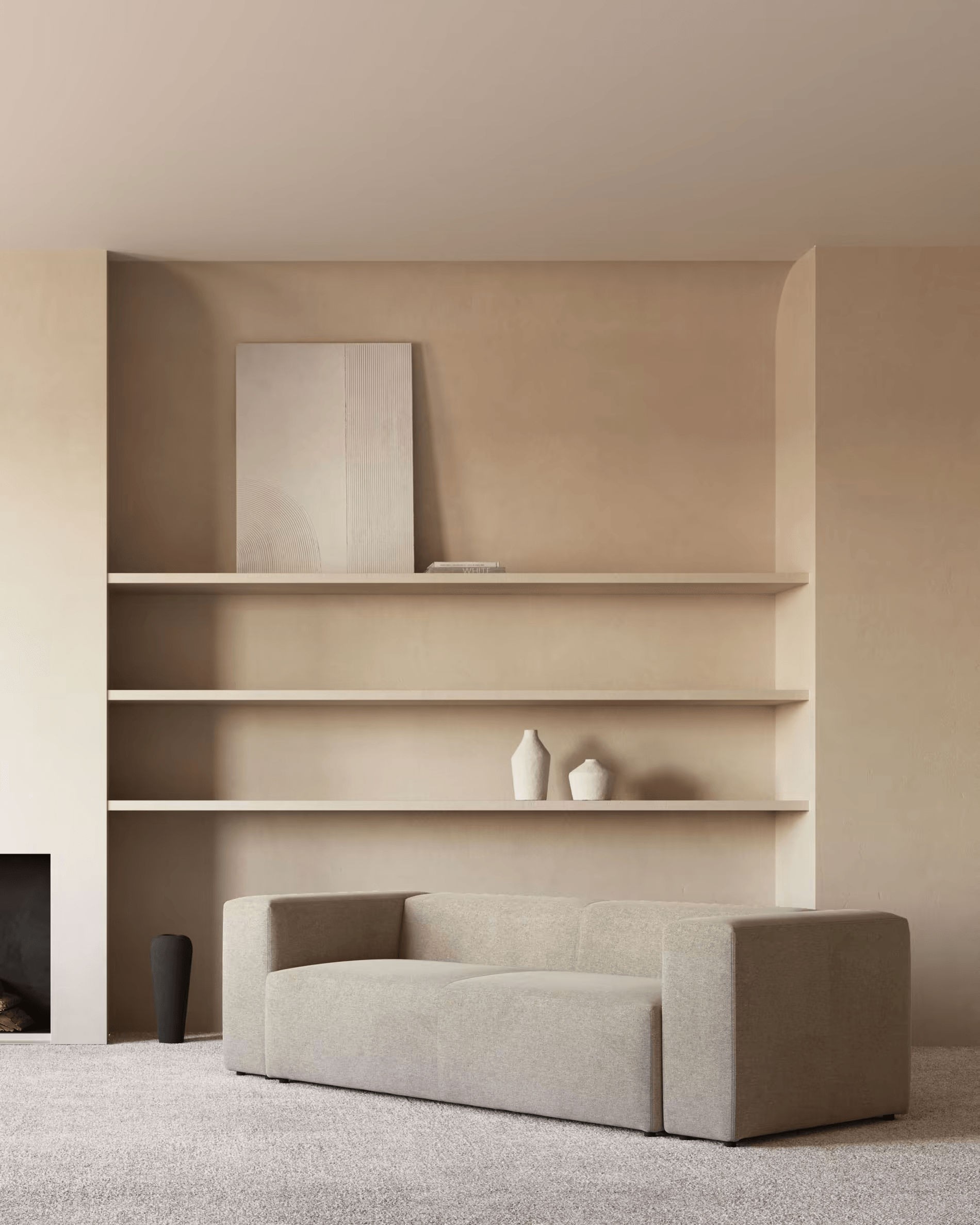 Sofa 3-osobowa BLOK beżowy szenil La Forma Eye on Design