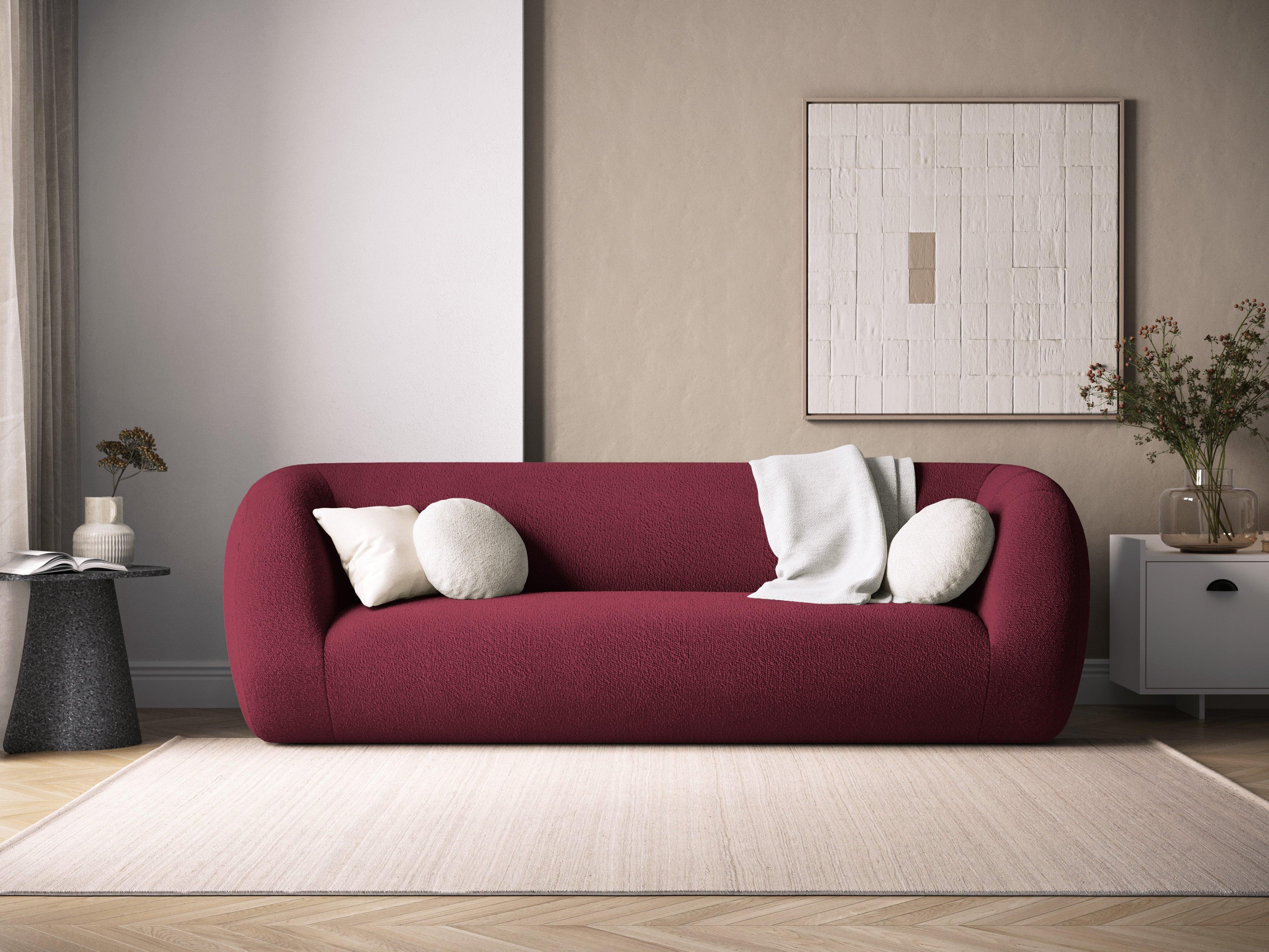 Sofa 3-osobowa ESSEN bordowy boucle Cosmopolitan Design Eye on Design