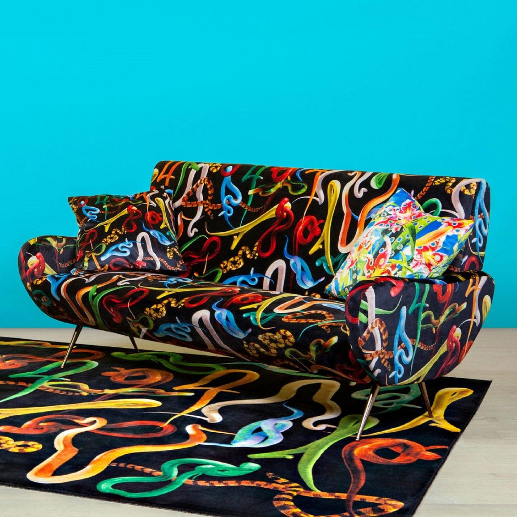 Sofa 3-osobowa SNAKES czarny Seletti Eye on Design