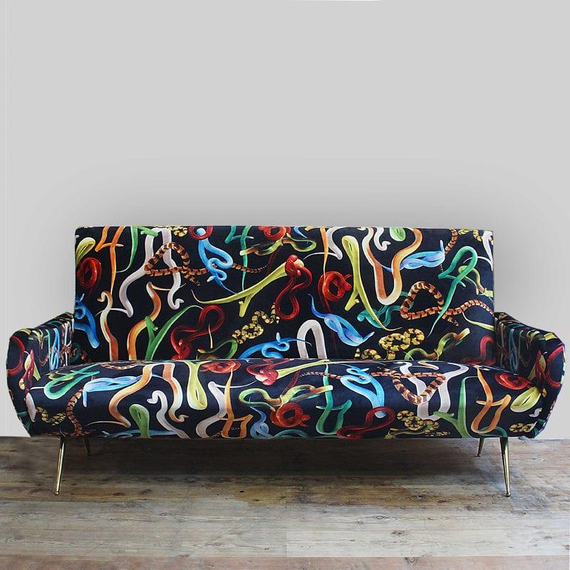 Sofa 3-osobowa SNAKES czarny Seletti Eye on Design