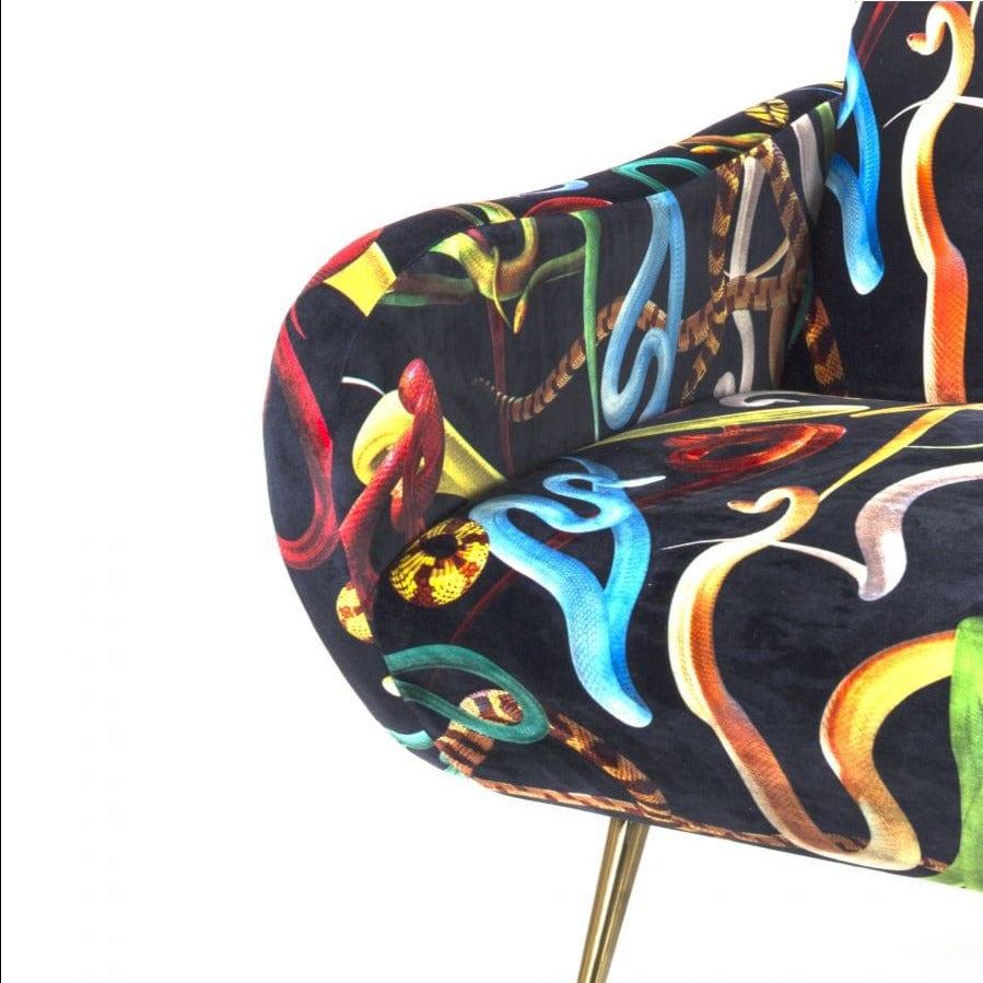 Sofa 3-osobowa SNAKES czarny Seletti Eye on Design