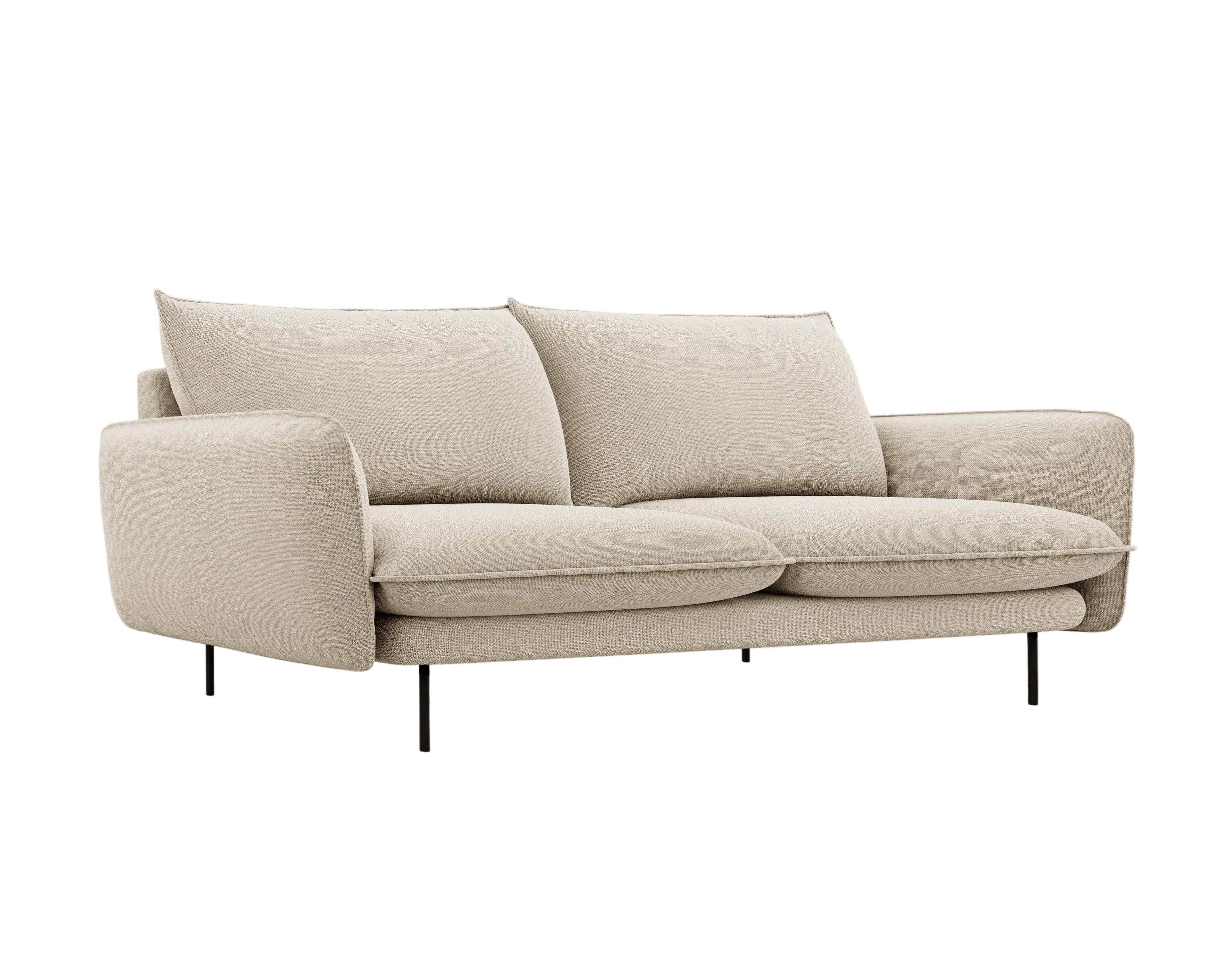 Sofa 3-osobowa VIENNA beżowy z czarną podstawą Cosmopolitan Design Eye on Design