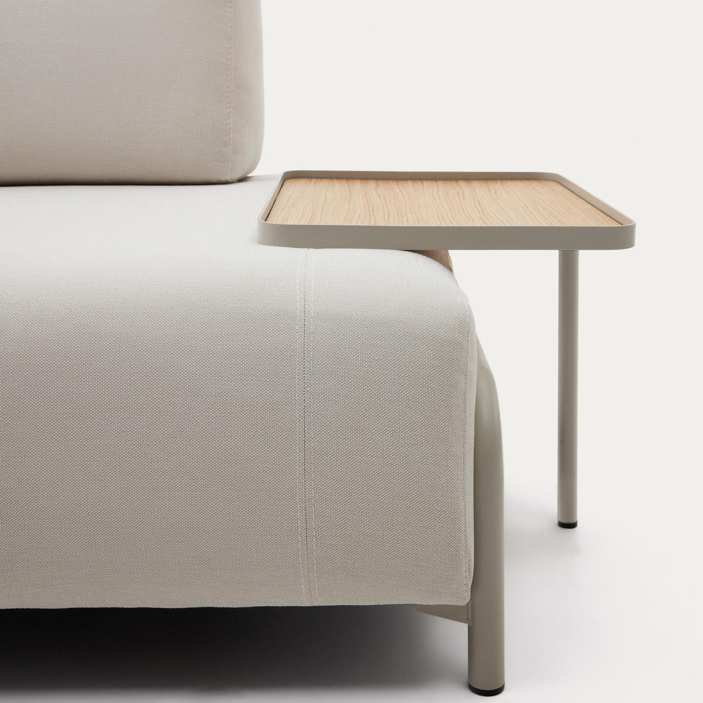 Sofa 3-osobowa z dużą tacą COMPO beżowy szenil La Forma Eye on Design