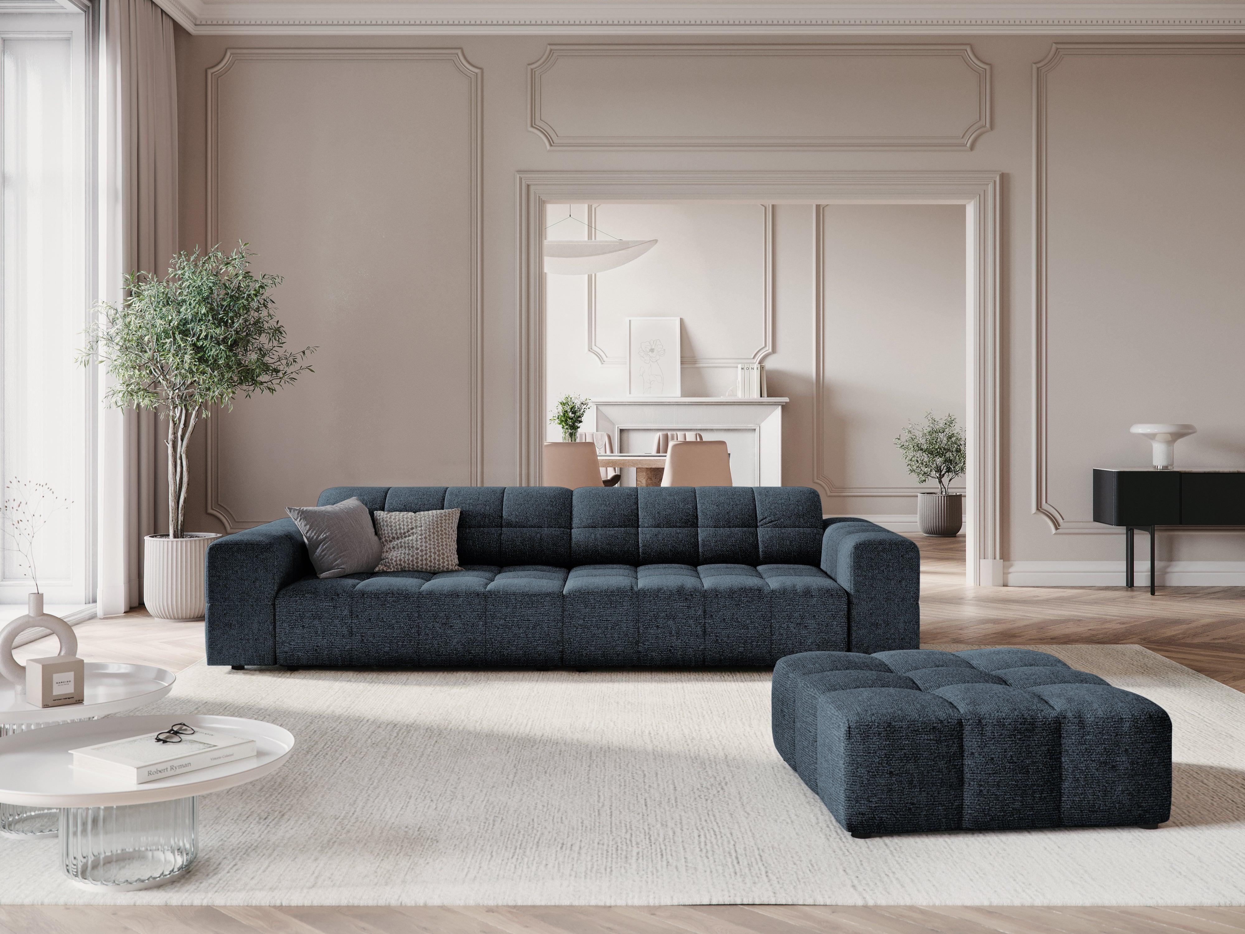 Sofa 4-osobowa CHICAGO niebieski szenil Cosmopolitan Design Eye on Design