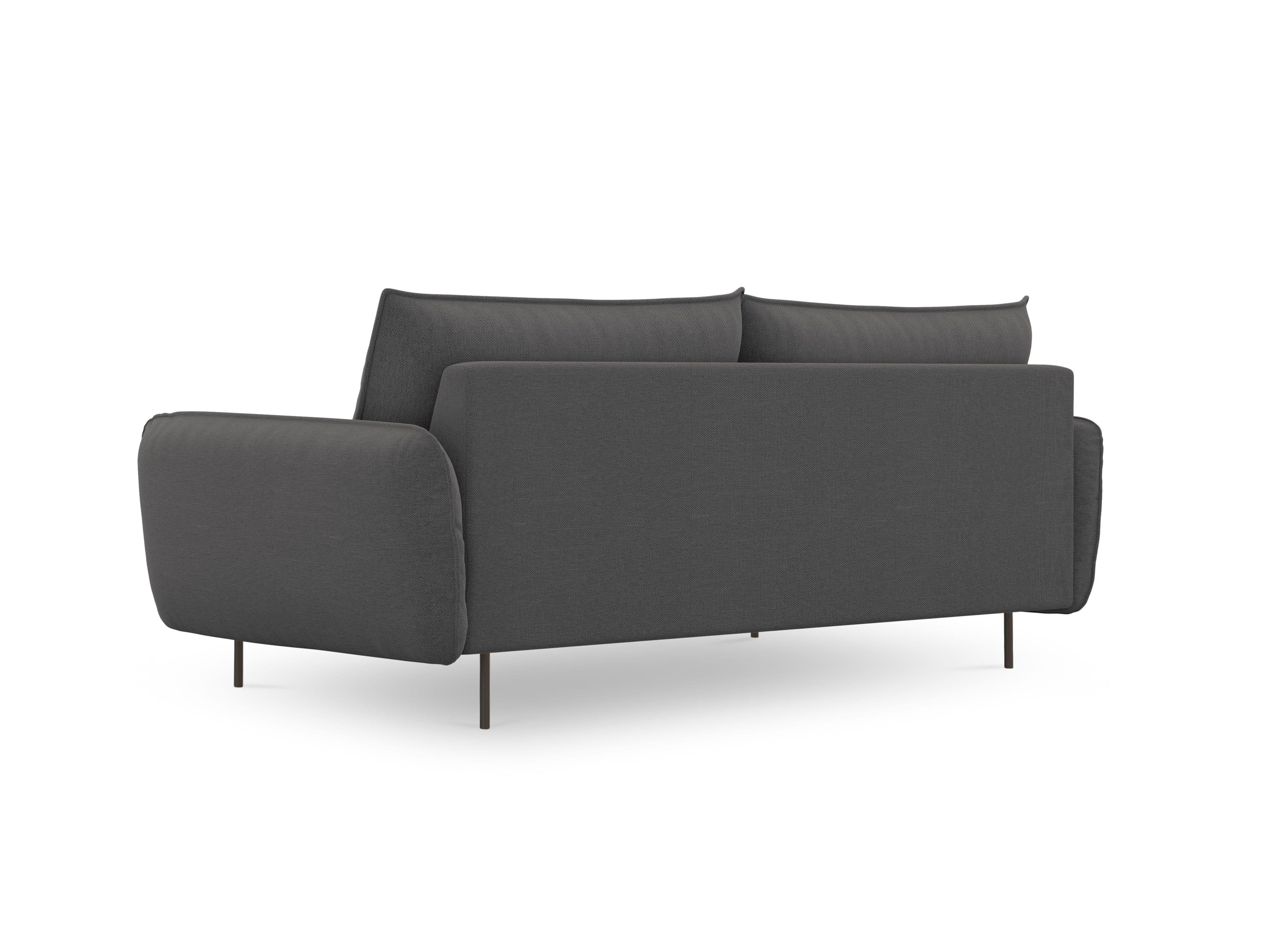 Sofa 4-osobowa VIENNA ciemnoszary z czarną podstawą Cosmopolitan Design Eye on Design