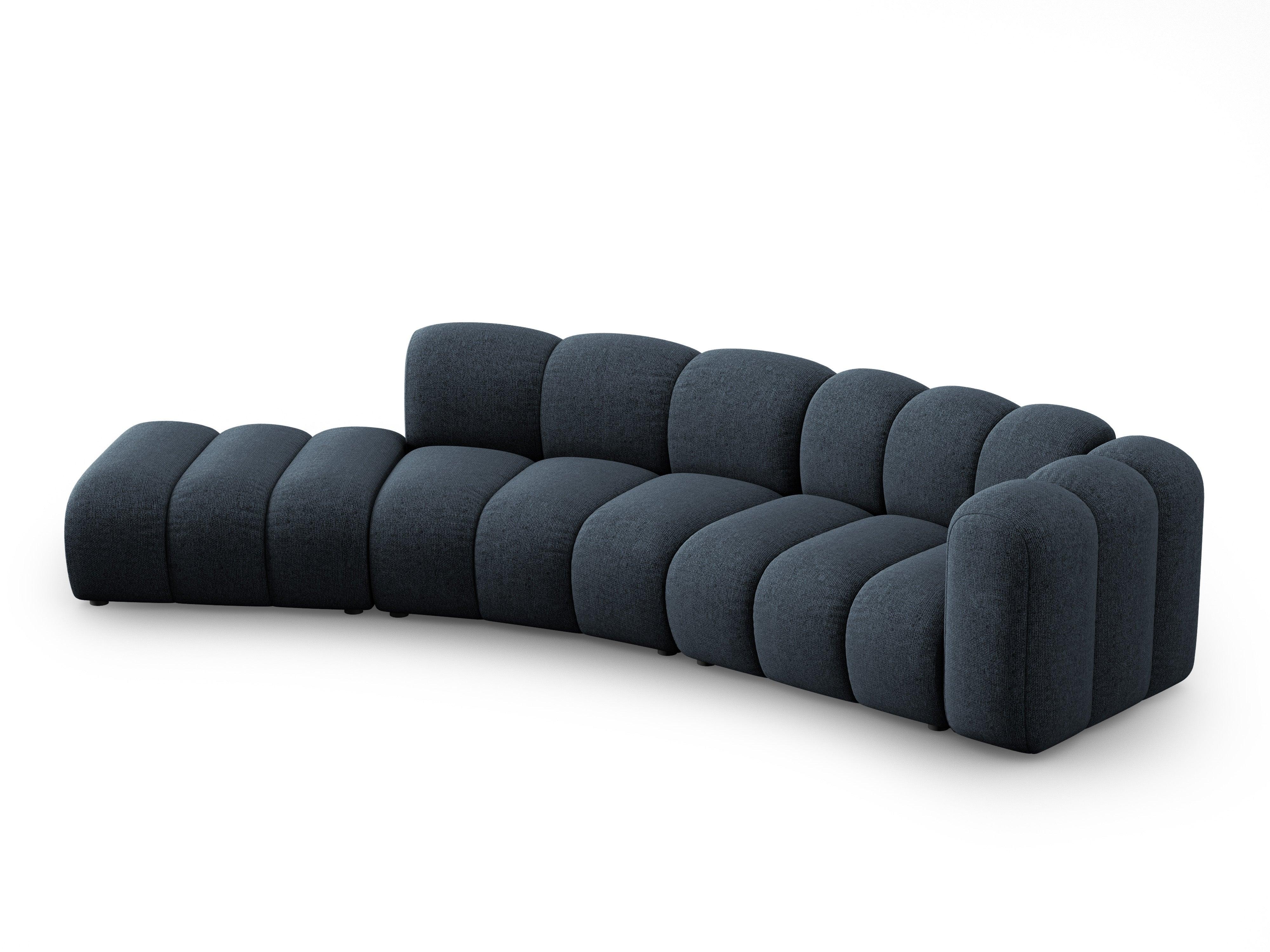 Sofa 5-osobowa lewostronna SKYLER granatowy szenil Interieurs 86 Eye on Design
