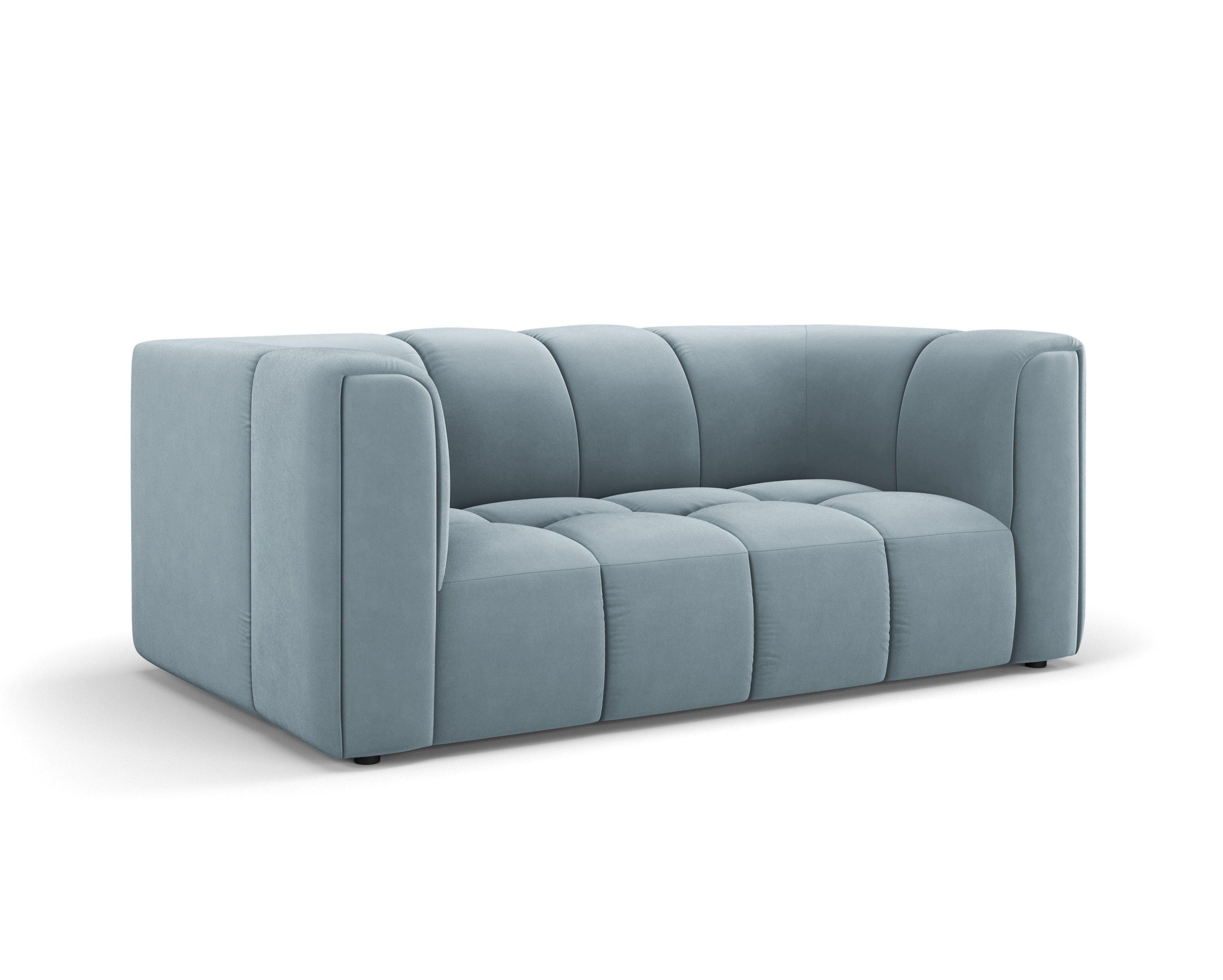 Sofa aksamitna 2-osobowa FRANCESCA jasnoniebieski Milo Casa Eye on Design