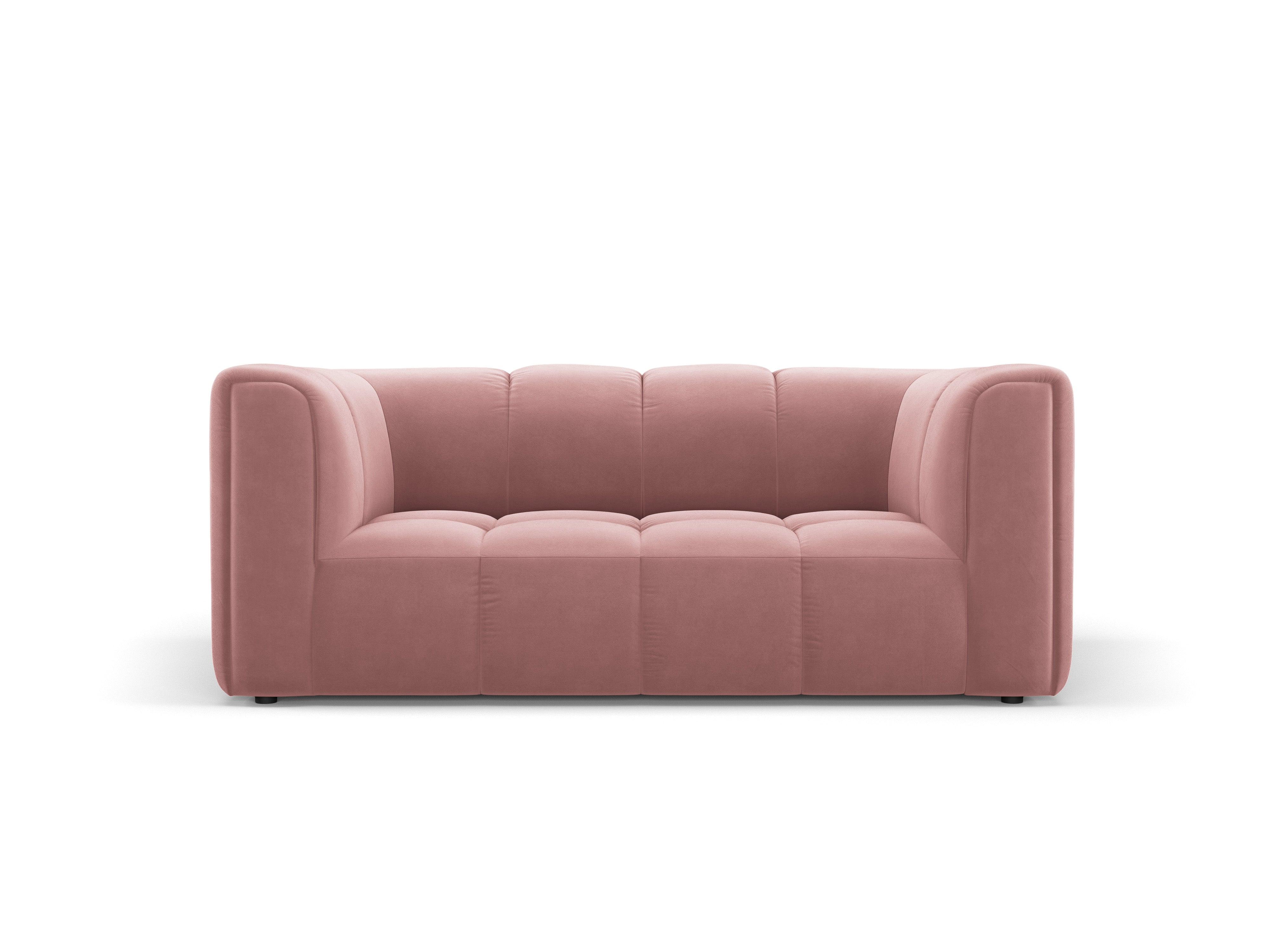 Sofa aksamitna 2-osobowa FRANCESCA różowy Milo Casa Eye on Design