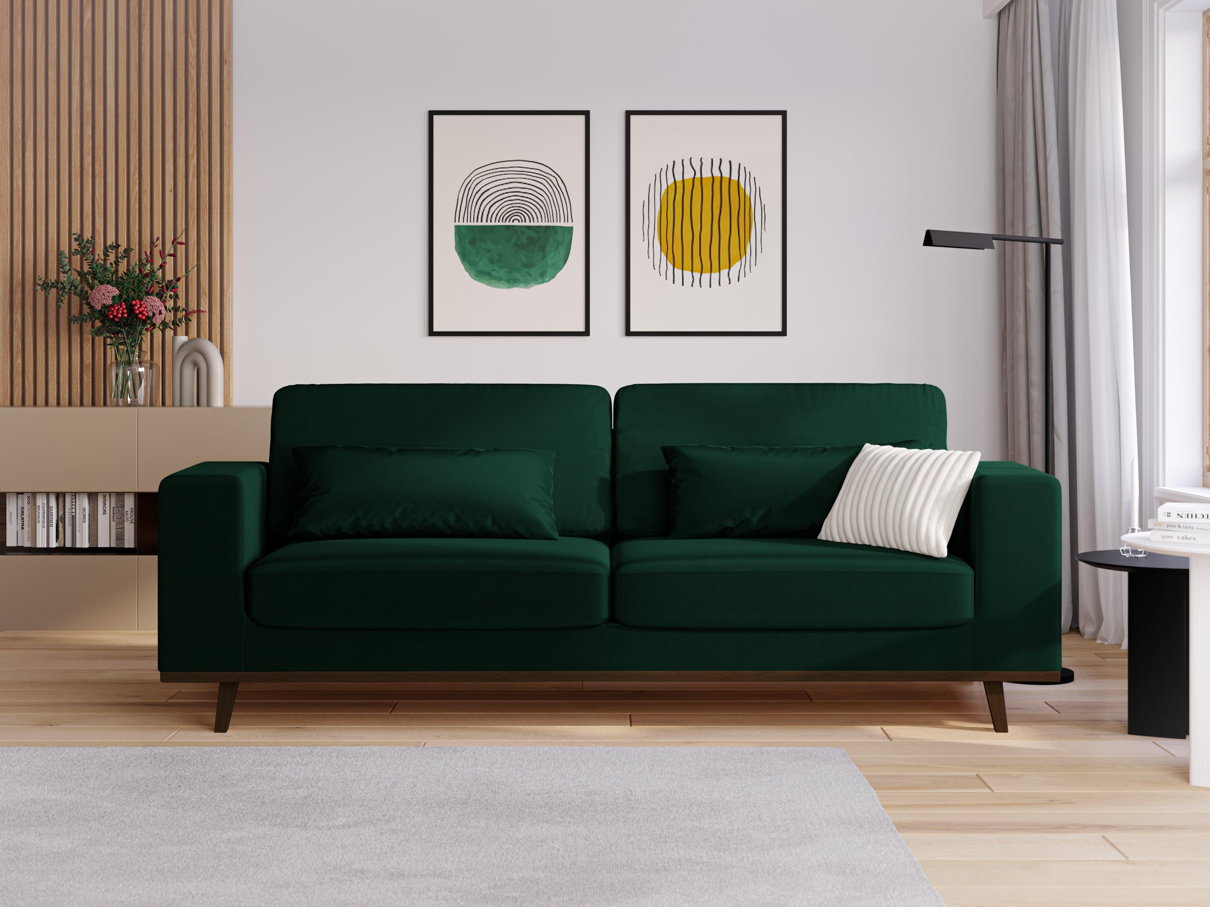 Sofa aksamitna 2-osobowa HEBE butelkowa zieleń Mazzini Sofas Eye on Design