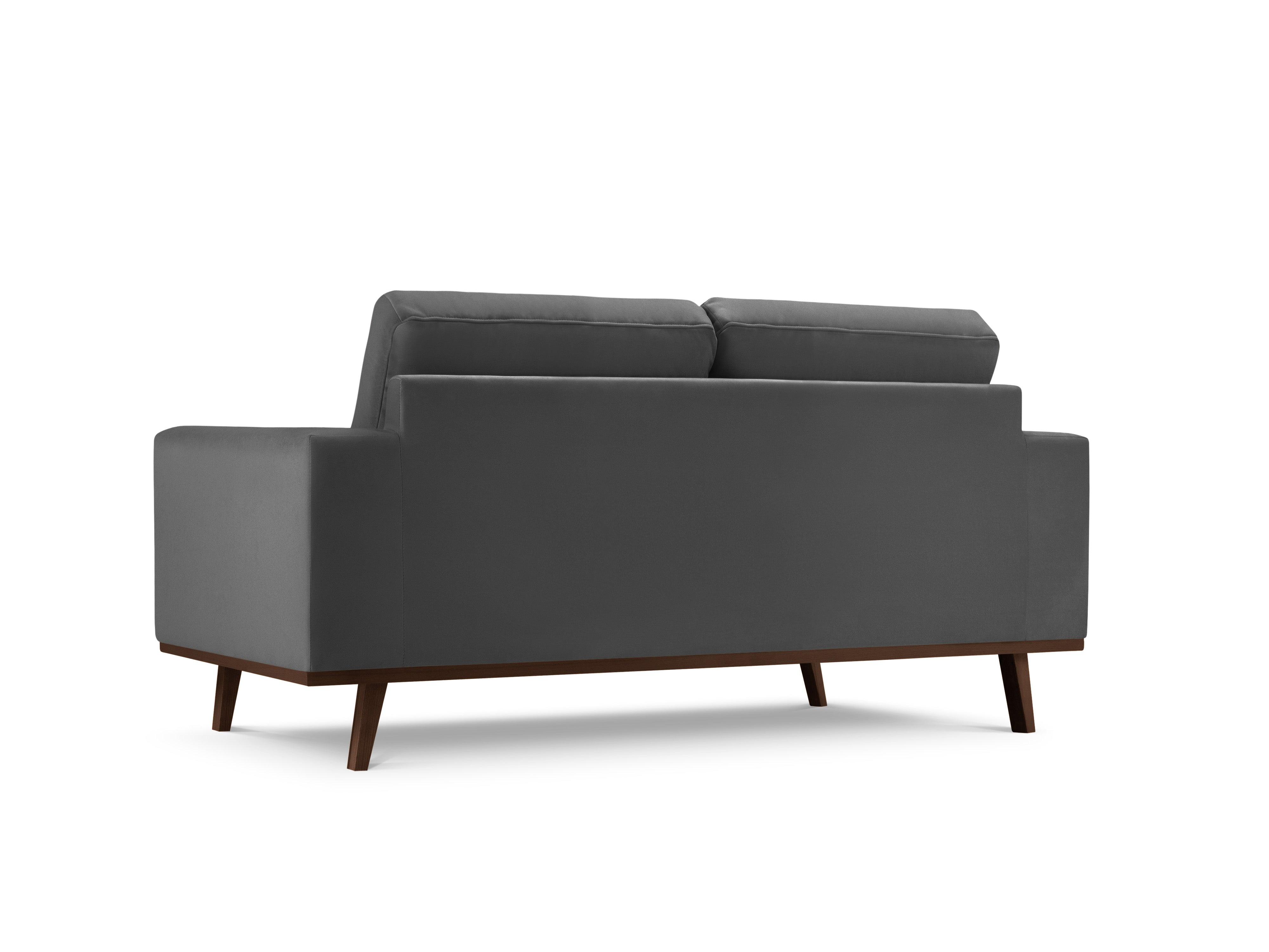 Sofa aksamitna 2-osobowa HEBE ciemnoszary Mazzini Sofas Eye on Design