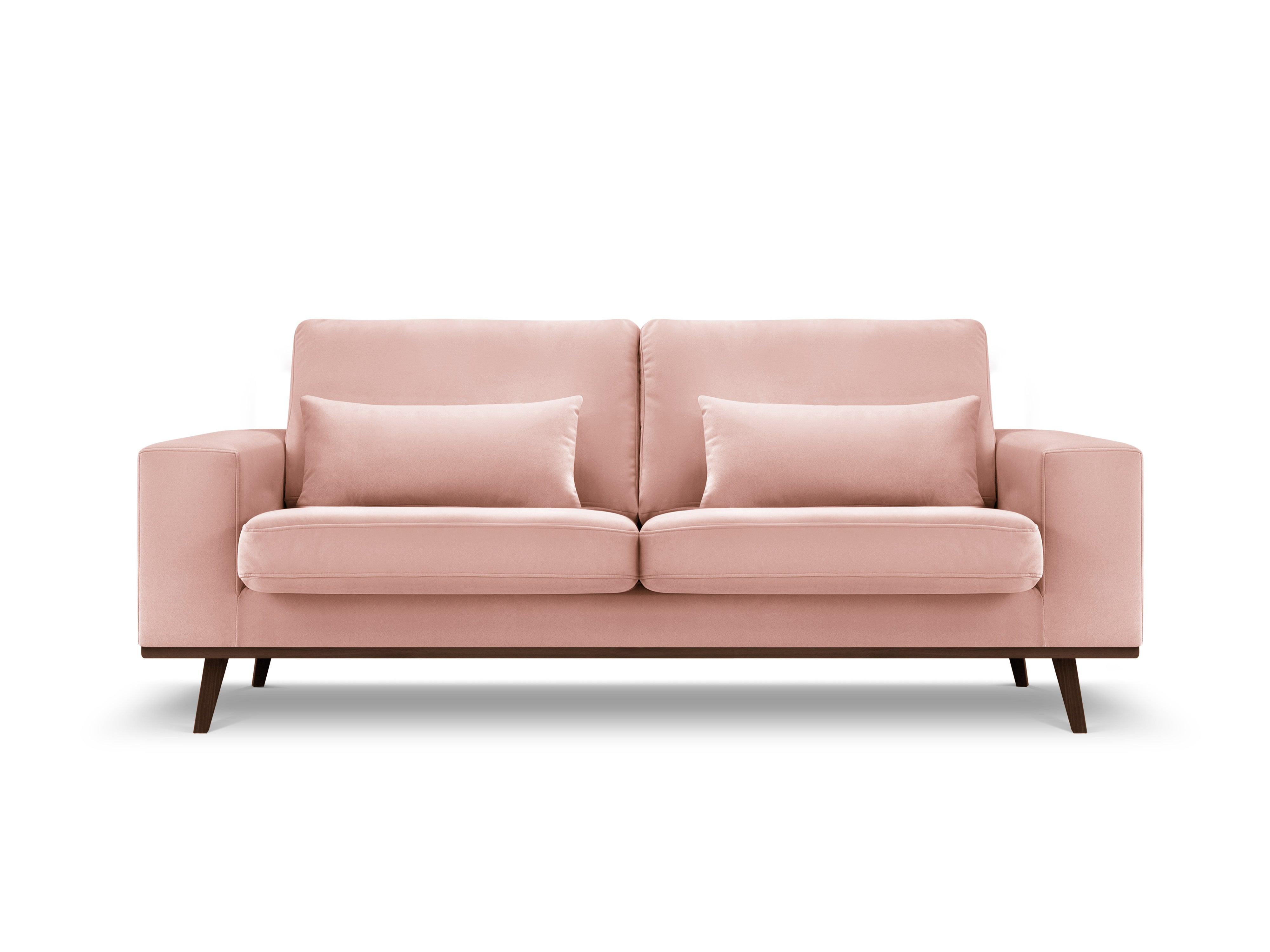 Sofa aksamitna 2-osobowa HEBE różowy Mazzini Sofas Eye on Design
