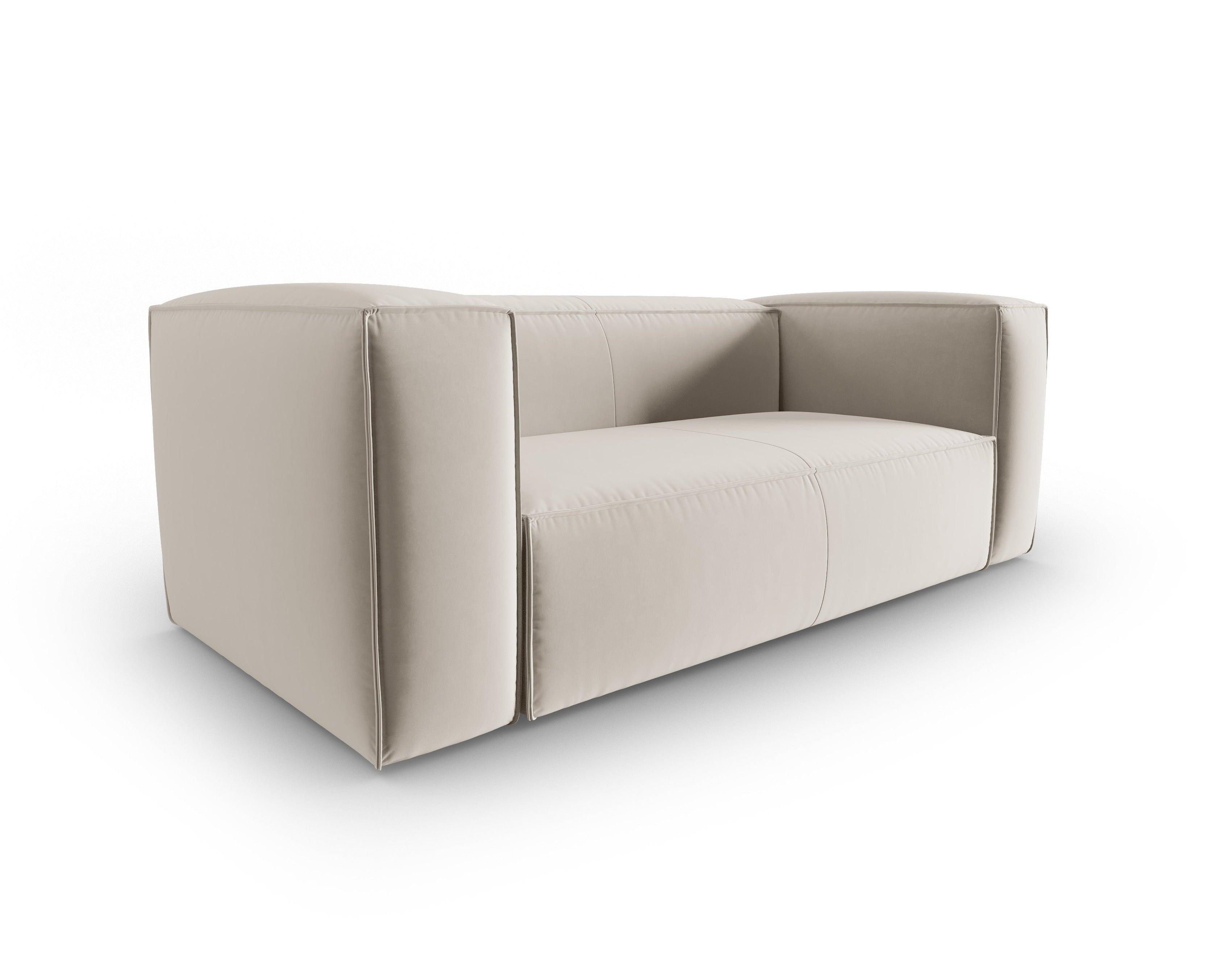 Sofa aksamitna 2-osobowa MACKAY jasnobeżowy Cosmopolitan Design Eye on Design