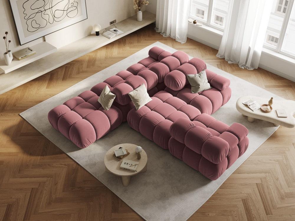 Sofa aksamitna 2-osobowa TROPEA różowy Milo Casa Eye on Design