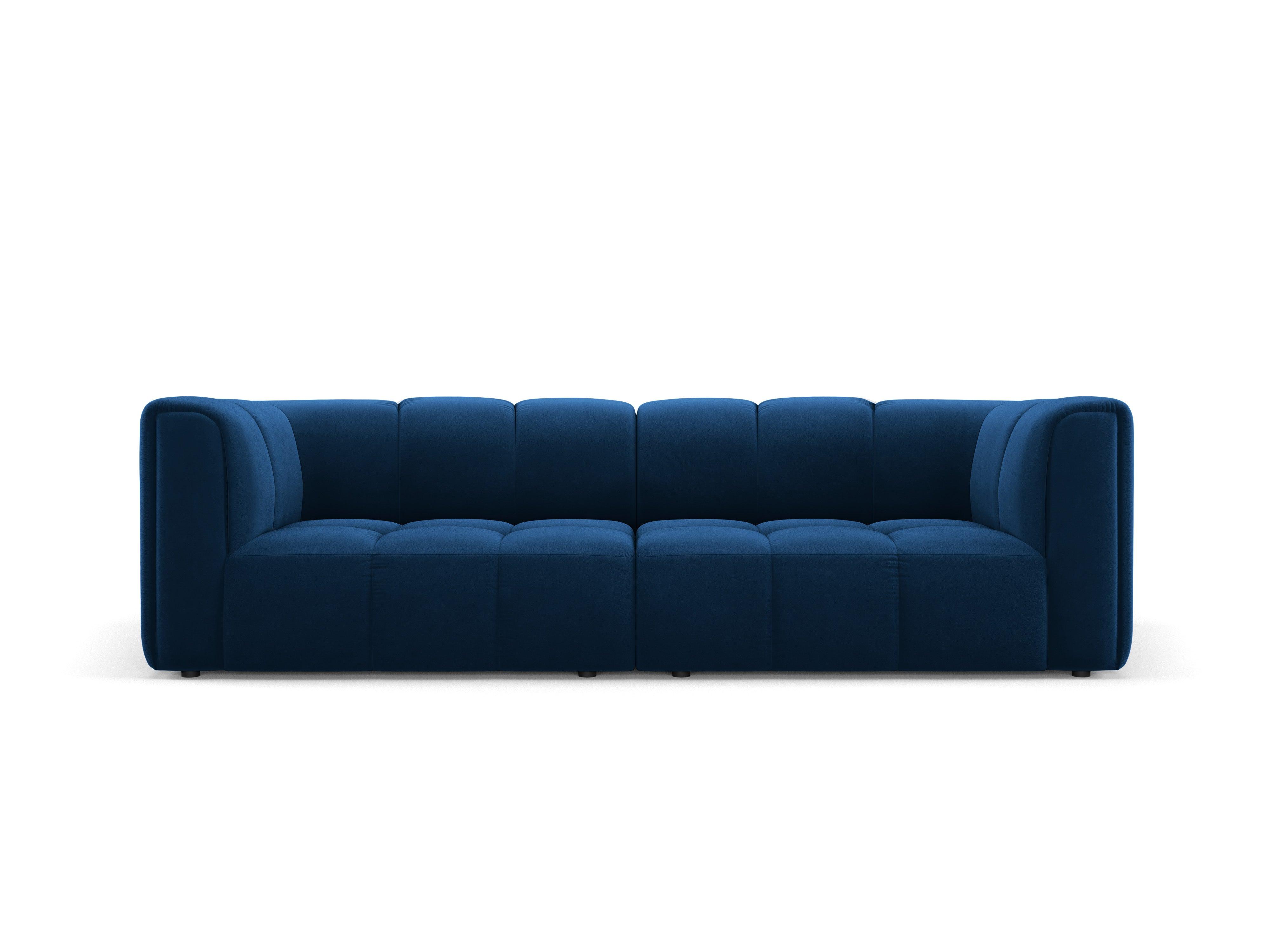 Sofa aksamitna 3-osobowa FRANCESCA granat królewski Milo Casa Eye on Design