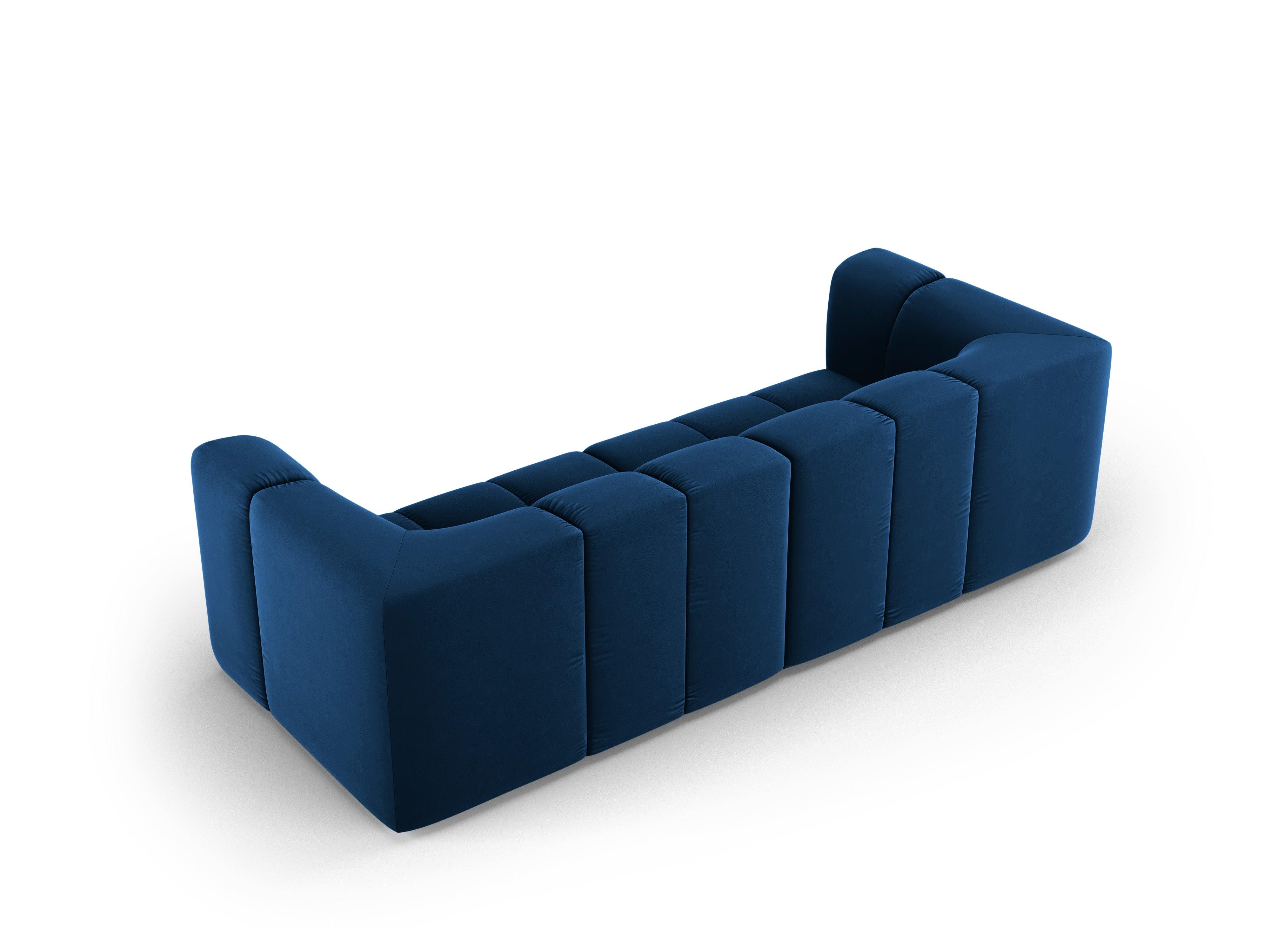 Sofa aksamitna 3-osobowa FRANCESCA granat królewski Milo Casa Eye on Design