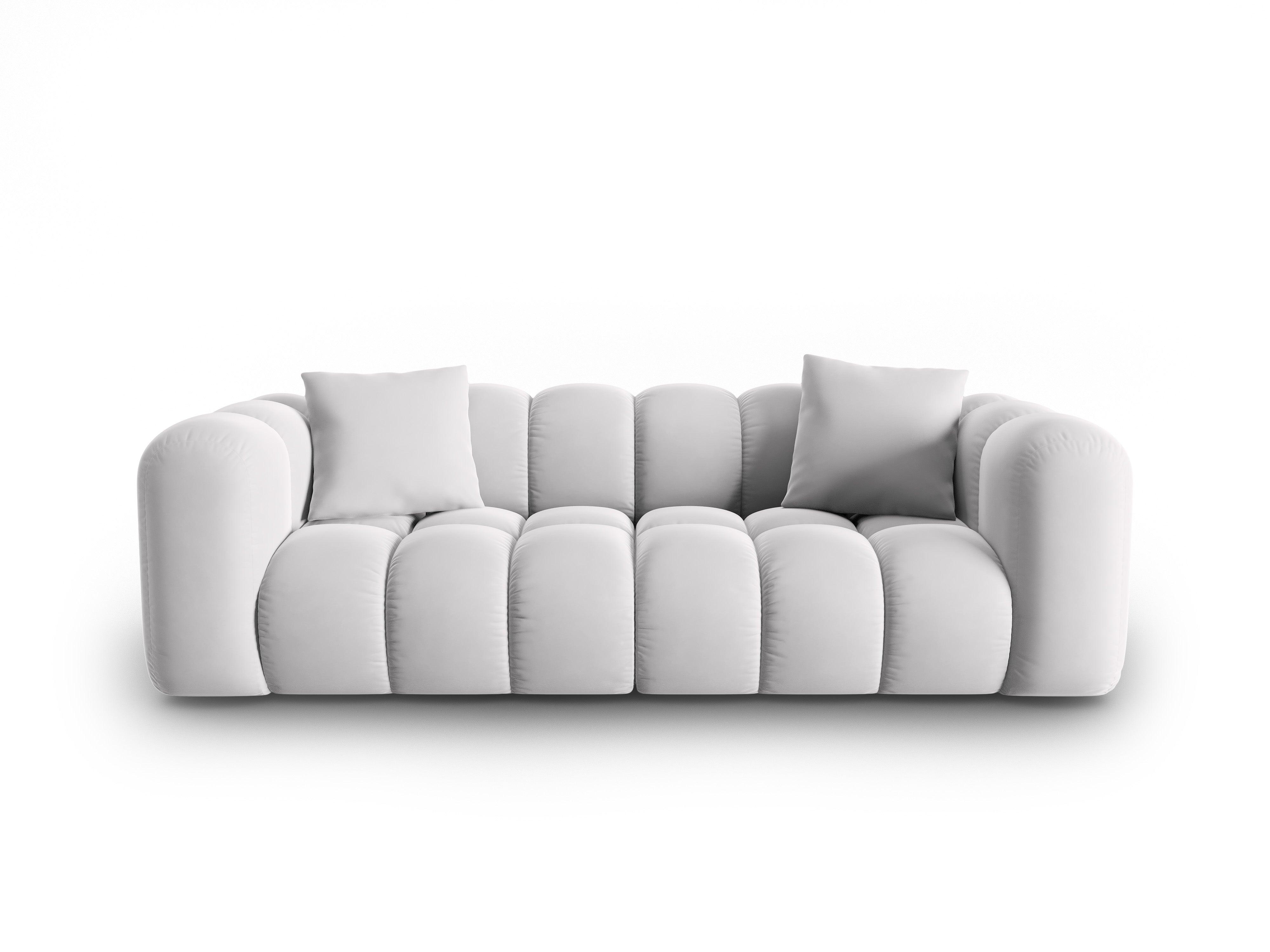 Sofa aksamitna 3-osobowa HALLEY srebrny Windsor & Co Eye on Design